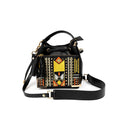 Nora Vegan Leather Embroidered Sling Bag - Black by Green Hermitage with SS25 at Kamakhyaa for sustainable fashion