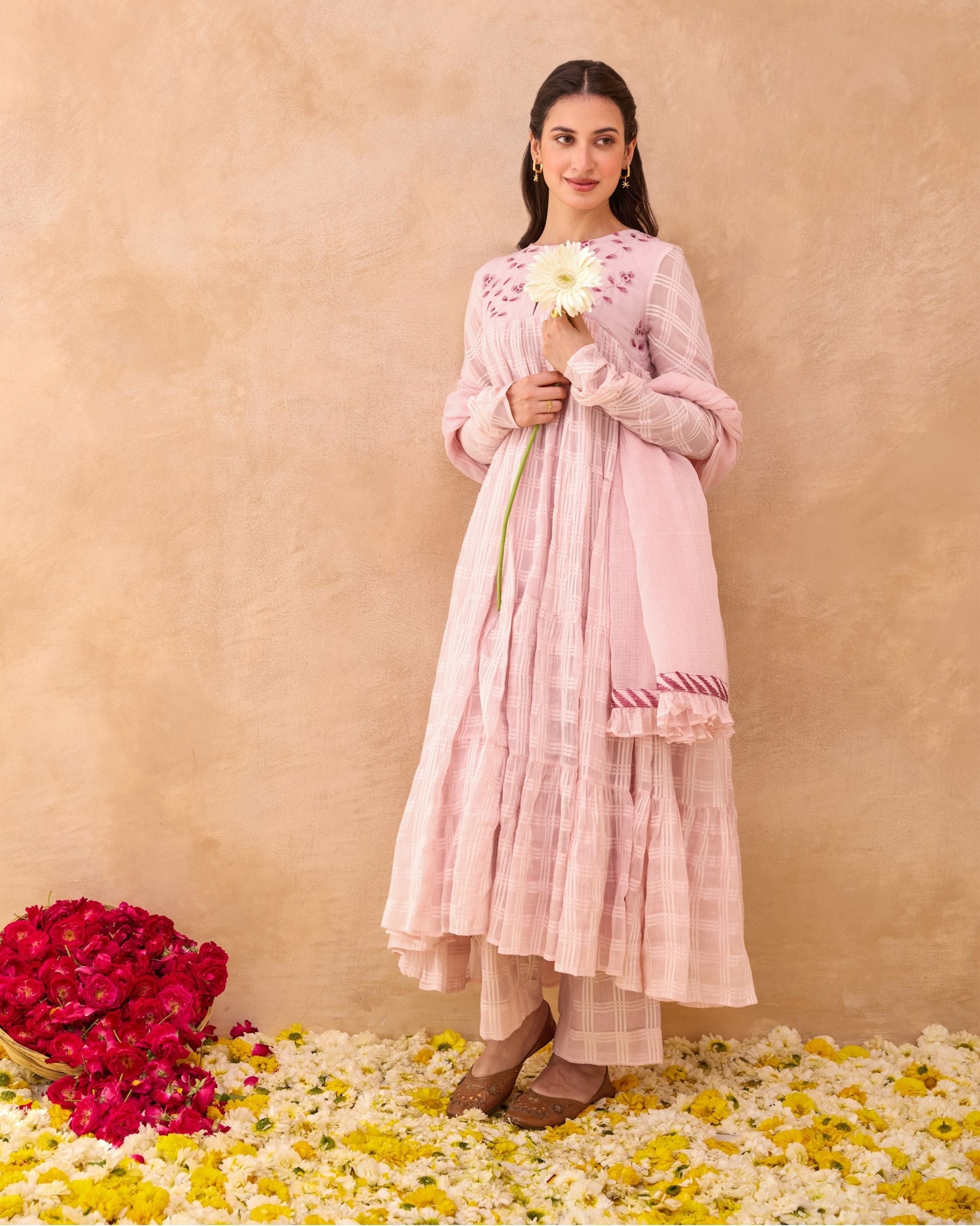 Pink Affair Kurta Set by Taro India with at Kamakhyaa for sustainable fashion