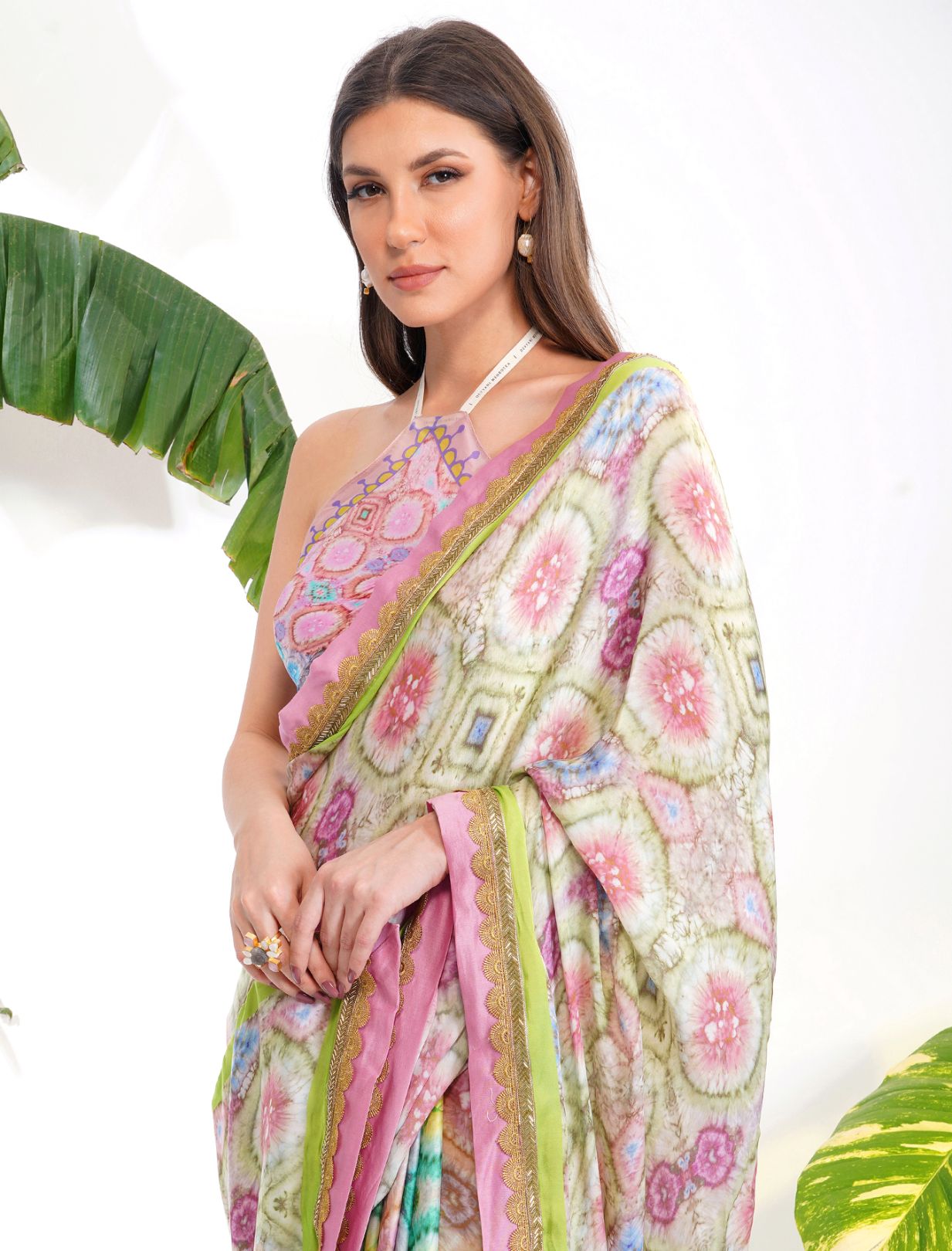 TIE- DYE PRINTED SAREE by devyanimehrotra.com with at Kamakhyaa for sustainable fashion