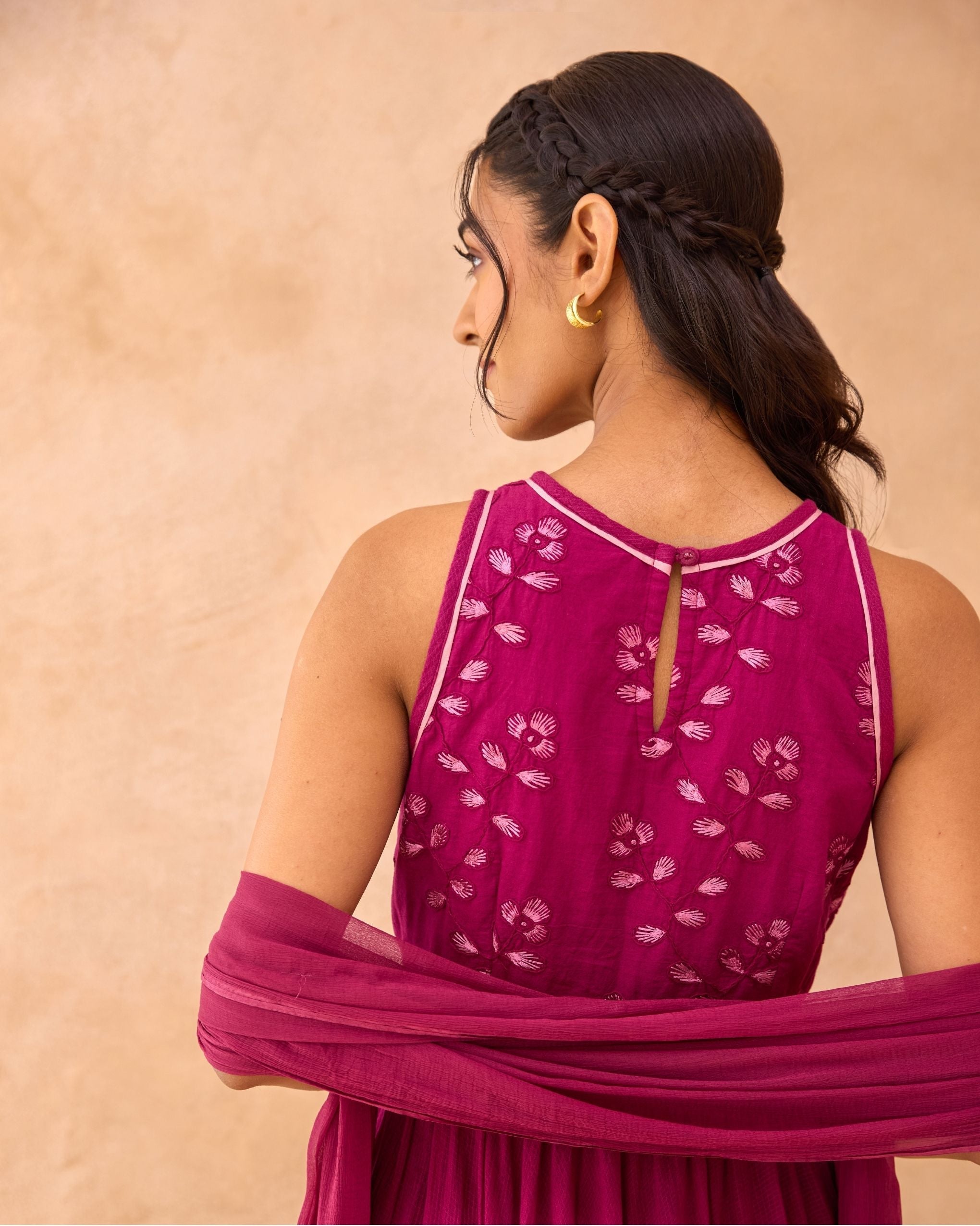 Berry Bash Kurta Set by Taro India with at Kamakhyaa for sustainable fashion