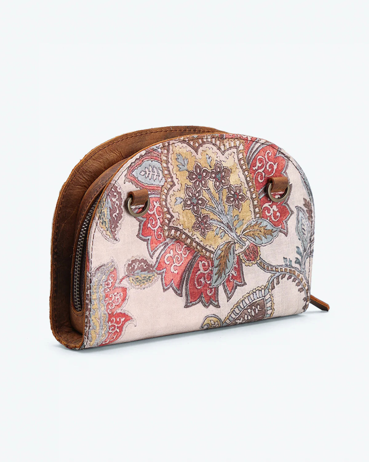 Kalamkari Half Moon Sling Bag by The Indian Trunk with at Kamakhyaa for sustainable fashion