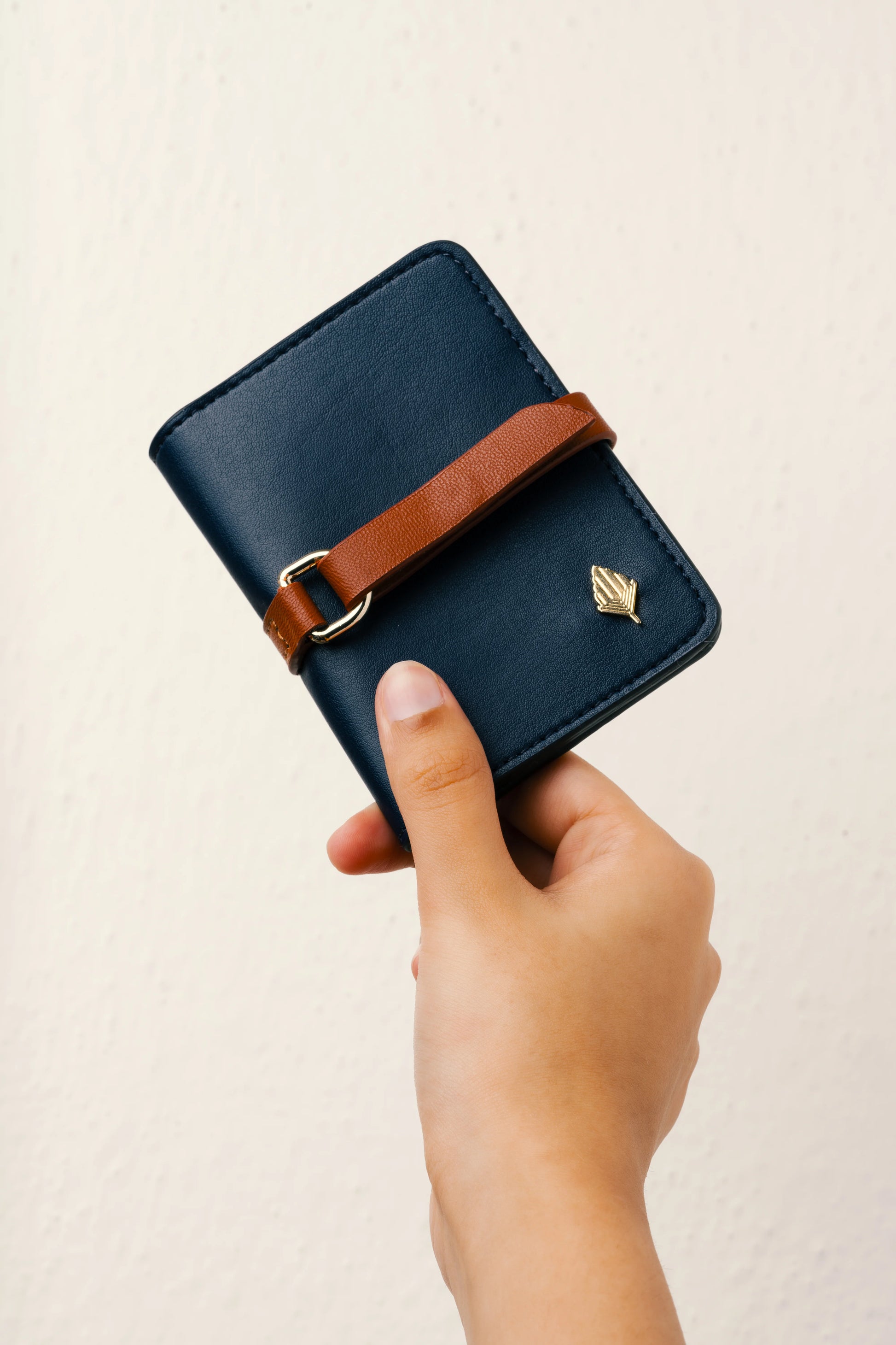 Blue Solid Cardholder by Green Hermitage with Blue, Cactus Leather, Cardholders, Free Size, Hemp, Lyocell, Office Wear, Recycled, Solids at Kamakhyaa for sustainable fashion