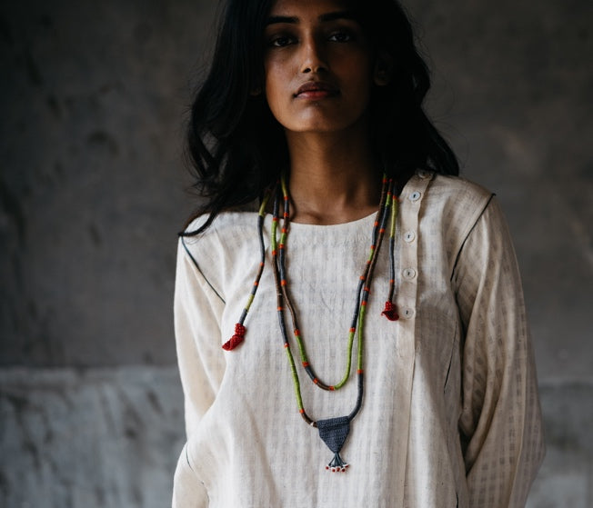 Peter Necklace by Araayeh with Beads, Fabric and Beads, Necklaces, Upcycled at Kamakhyaa for sustainable fashion