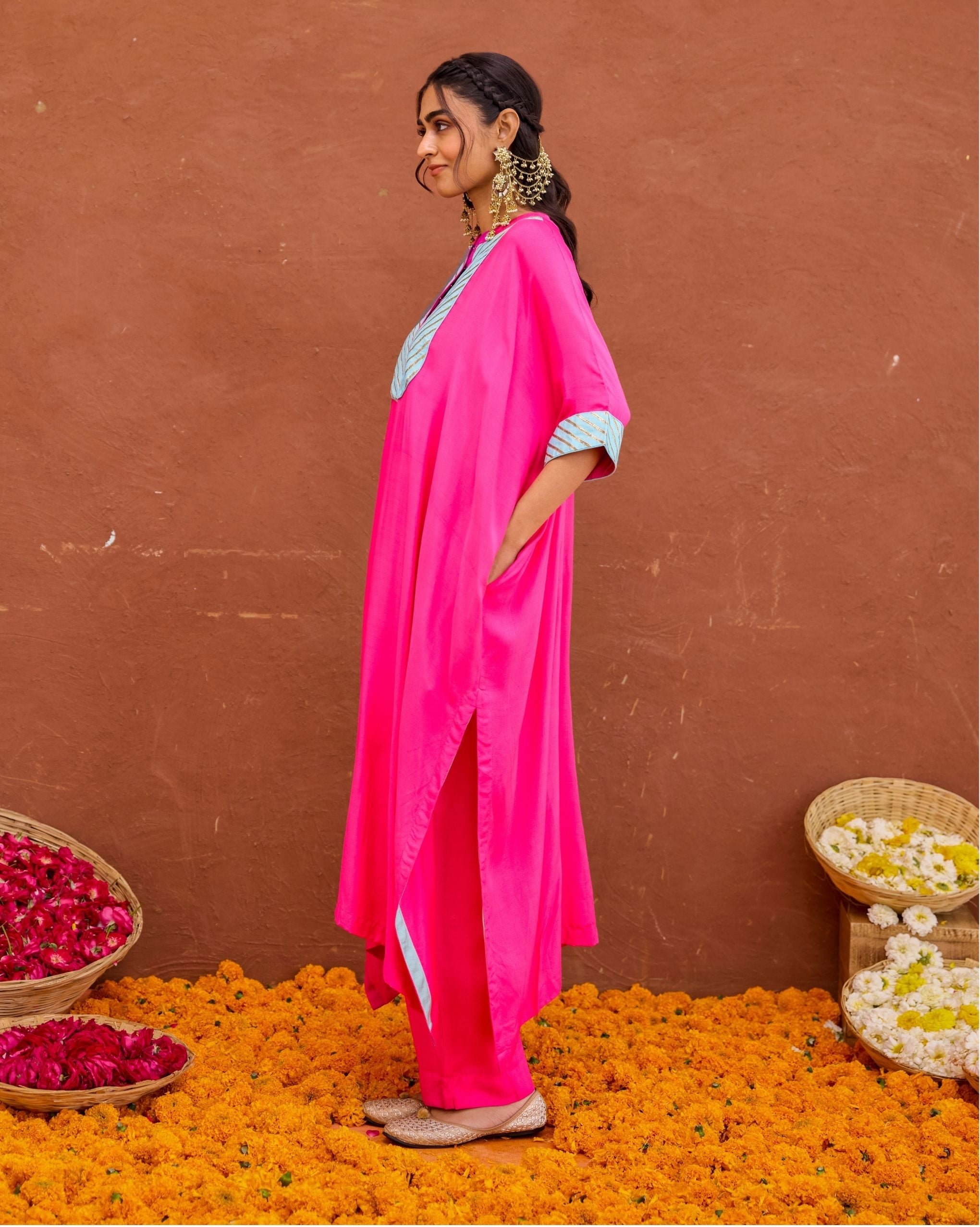 Aira Kaftan Set by Taro with Saundh by Taro at Kamakhyaa India for sustainable fashion