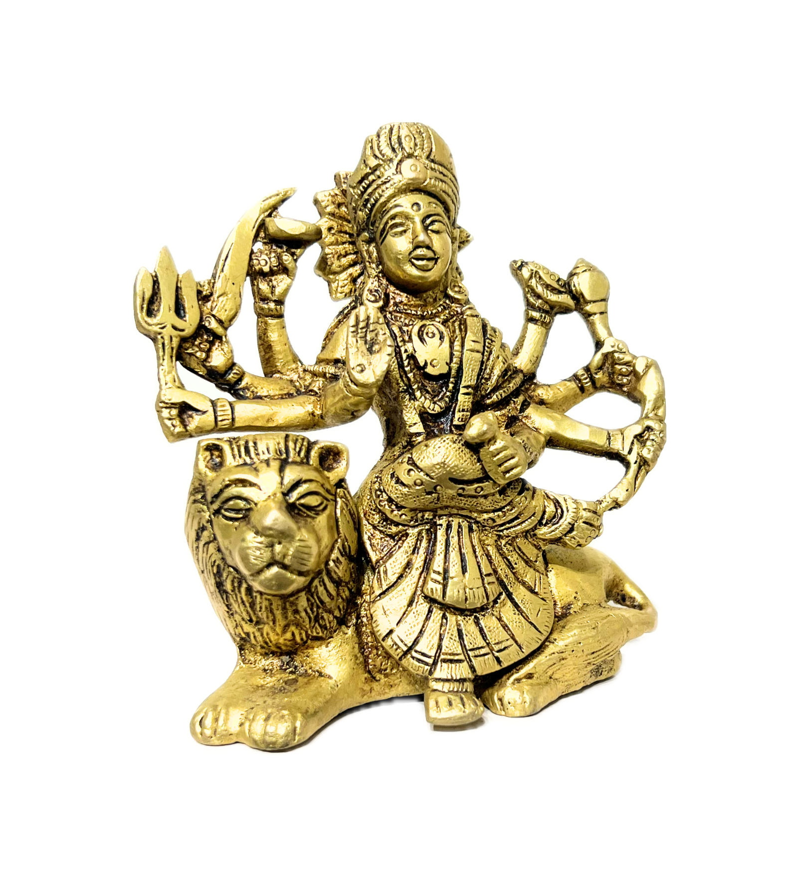 Brass Sherawali Maa Idol – 100% Pure Brass by Aetherea World with God at Kamakhyaa for sustainable fashion