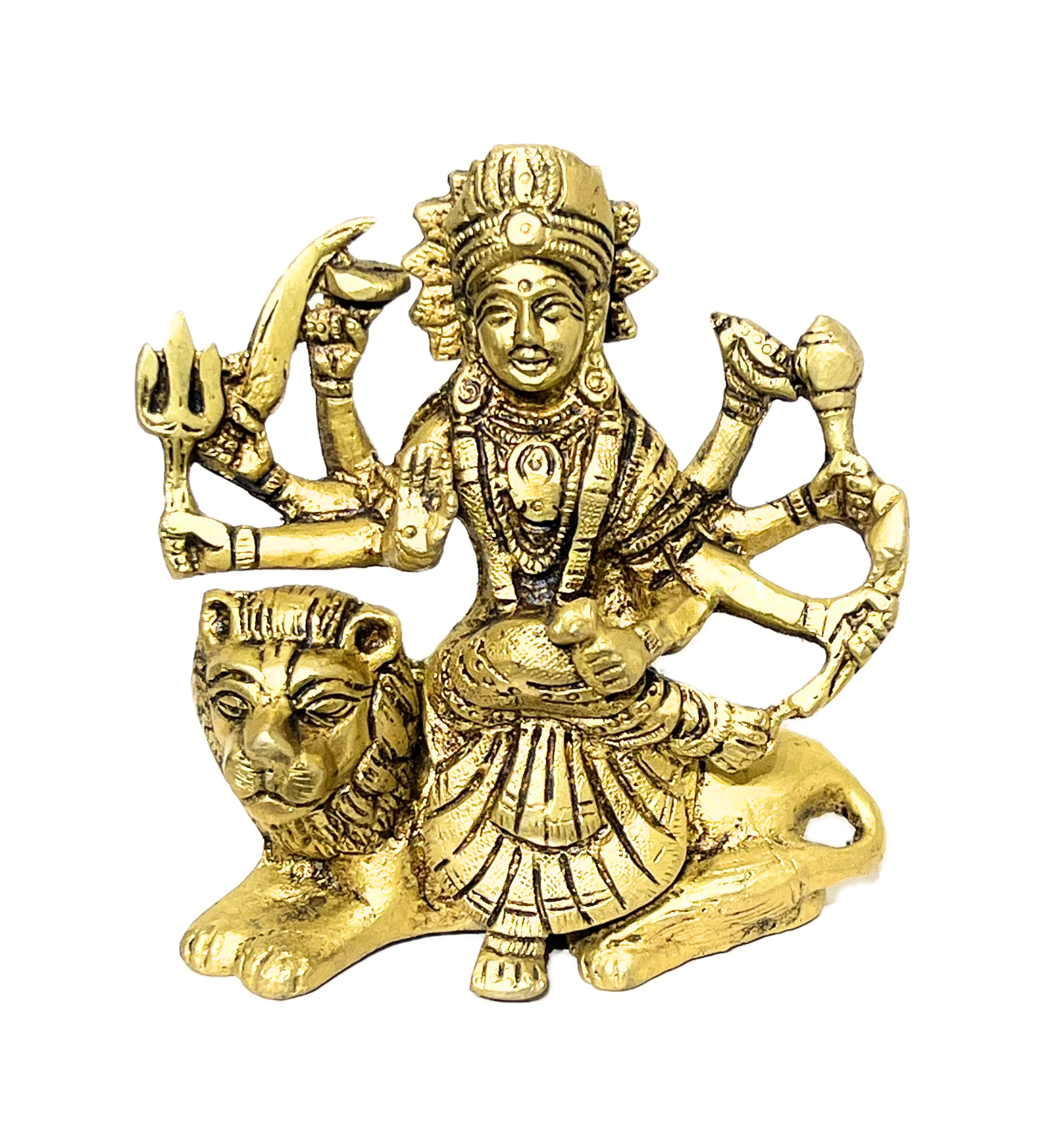 Brass Sherawali Maa Idol – 100% Pure Brass by Aetherea World with God at Kamakhyaa for sustainable fashion