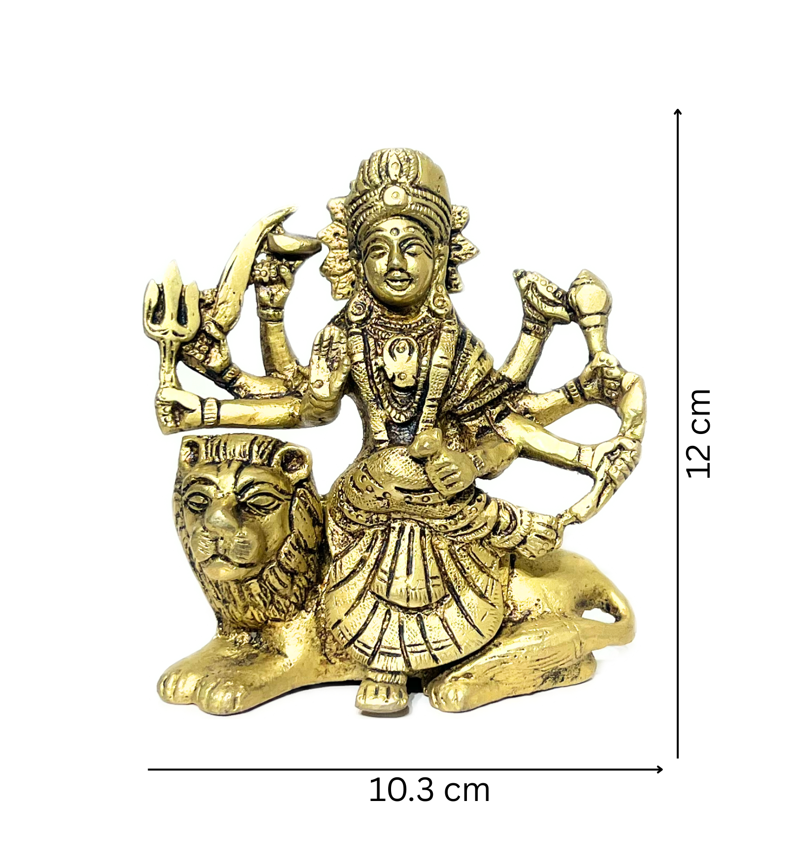 Brass Sherawali Maa Idol – 100% Pure Brass by Aetherea World with God at Kamakhyaa for sustainable fashion