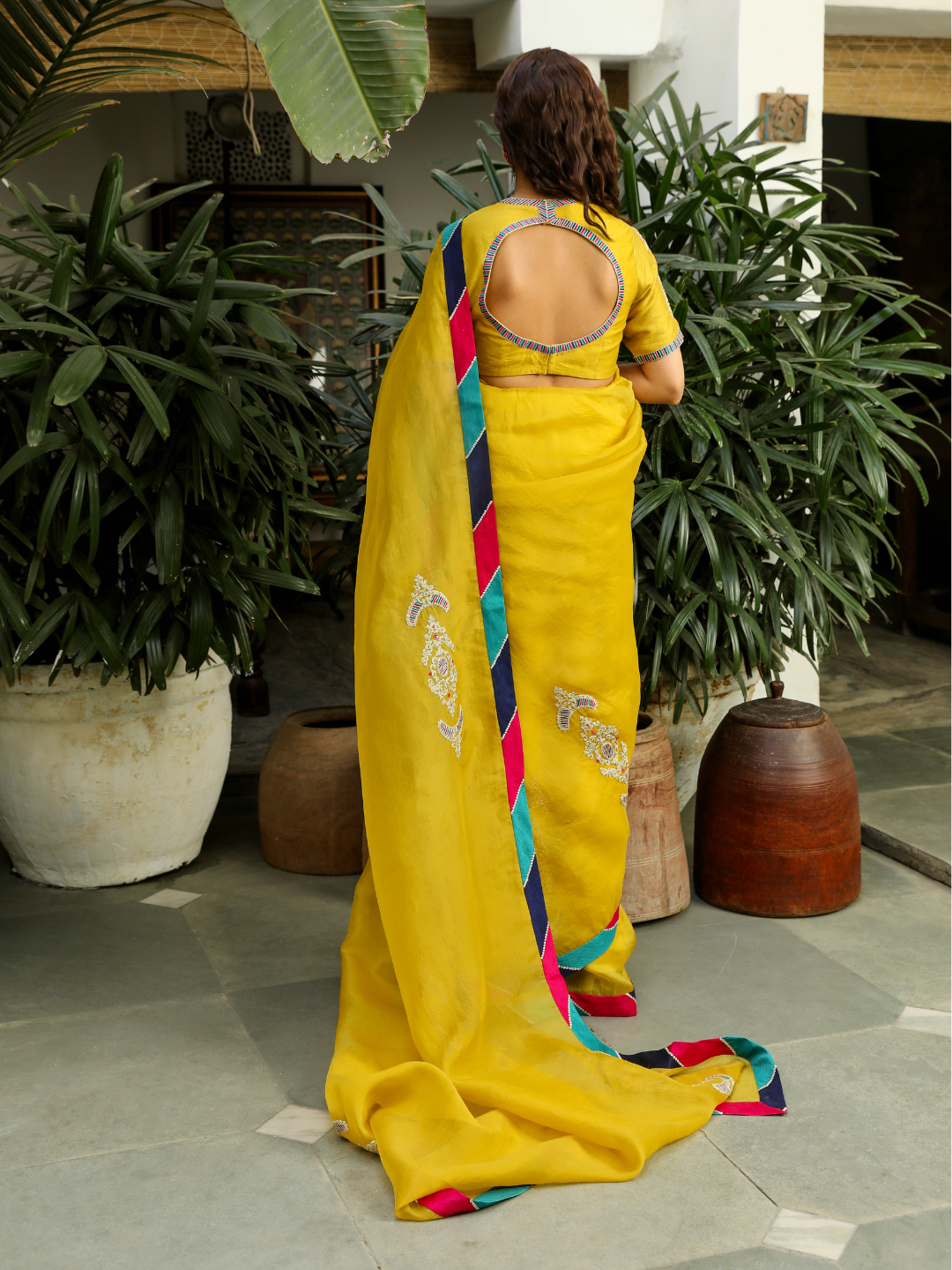 Rukmani Saree Set by RoohbyRidhimaa with Large, Medium, Small, X-Large, X-Small at Kamakhyaa for sustainable fashion