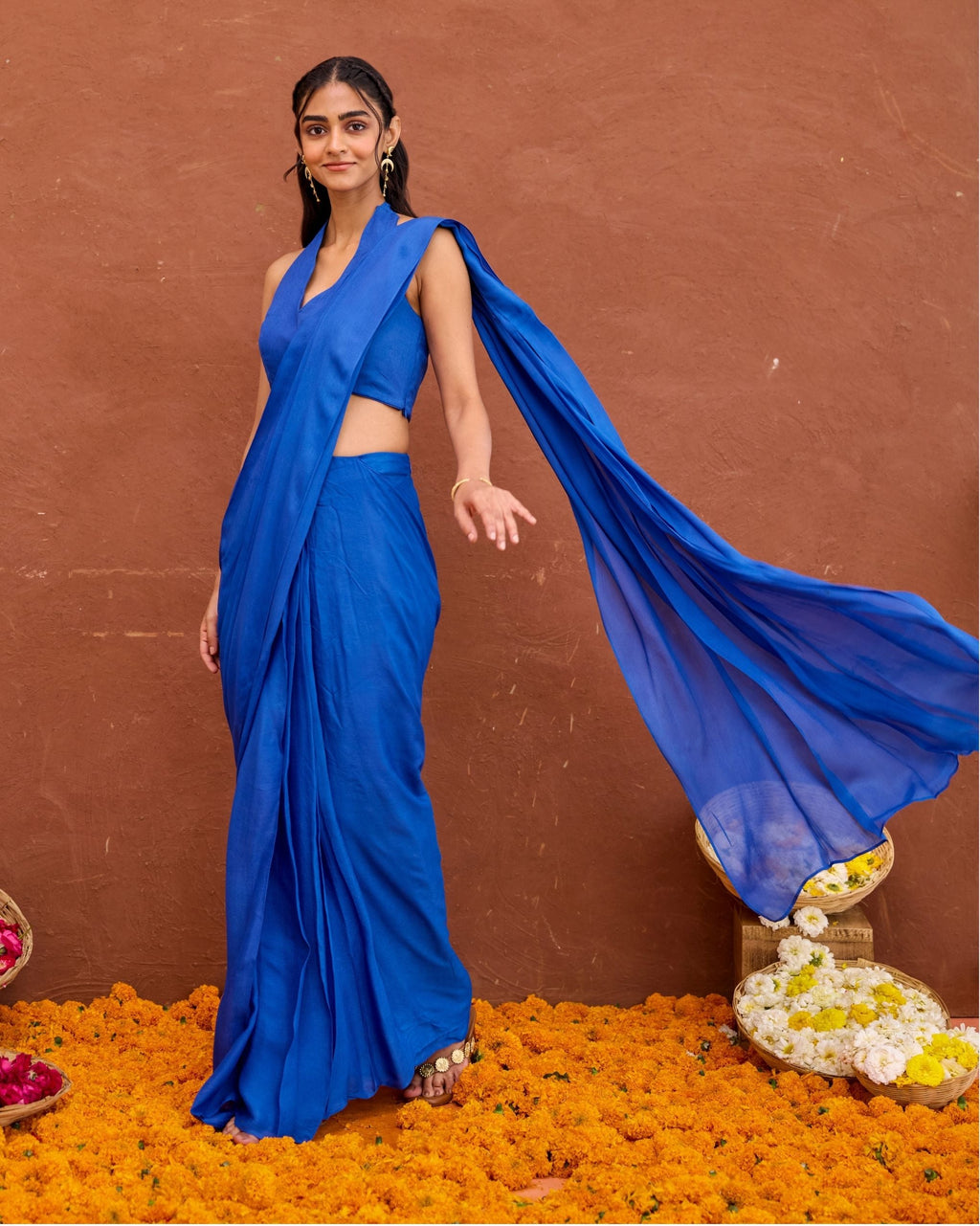 Pariza Saree by Taro with Saundh by Taro at Kamakhyaa India for sustainable fashion