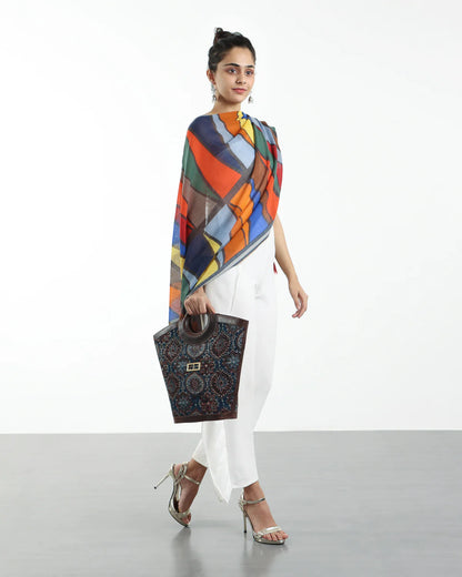 Basket Blues Tote Bag by The Indian Trunk with at Kamakhyaa for sustainable fashion