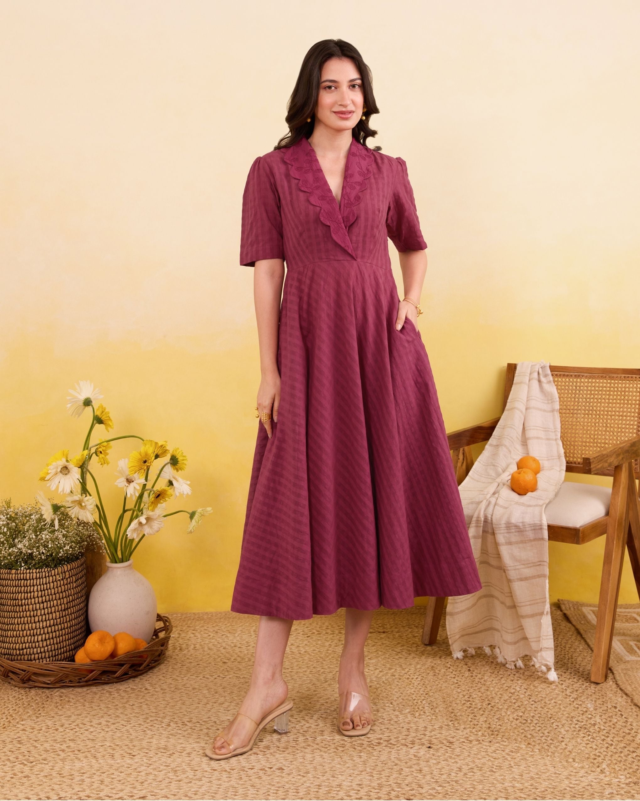 Mulberry Muse Dress by Taro India with at Kamakhyaa for sustainable fashion