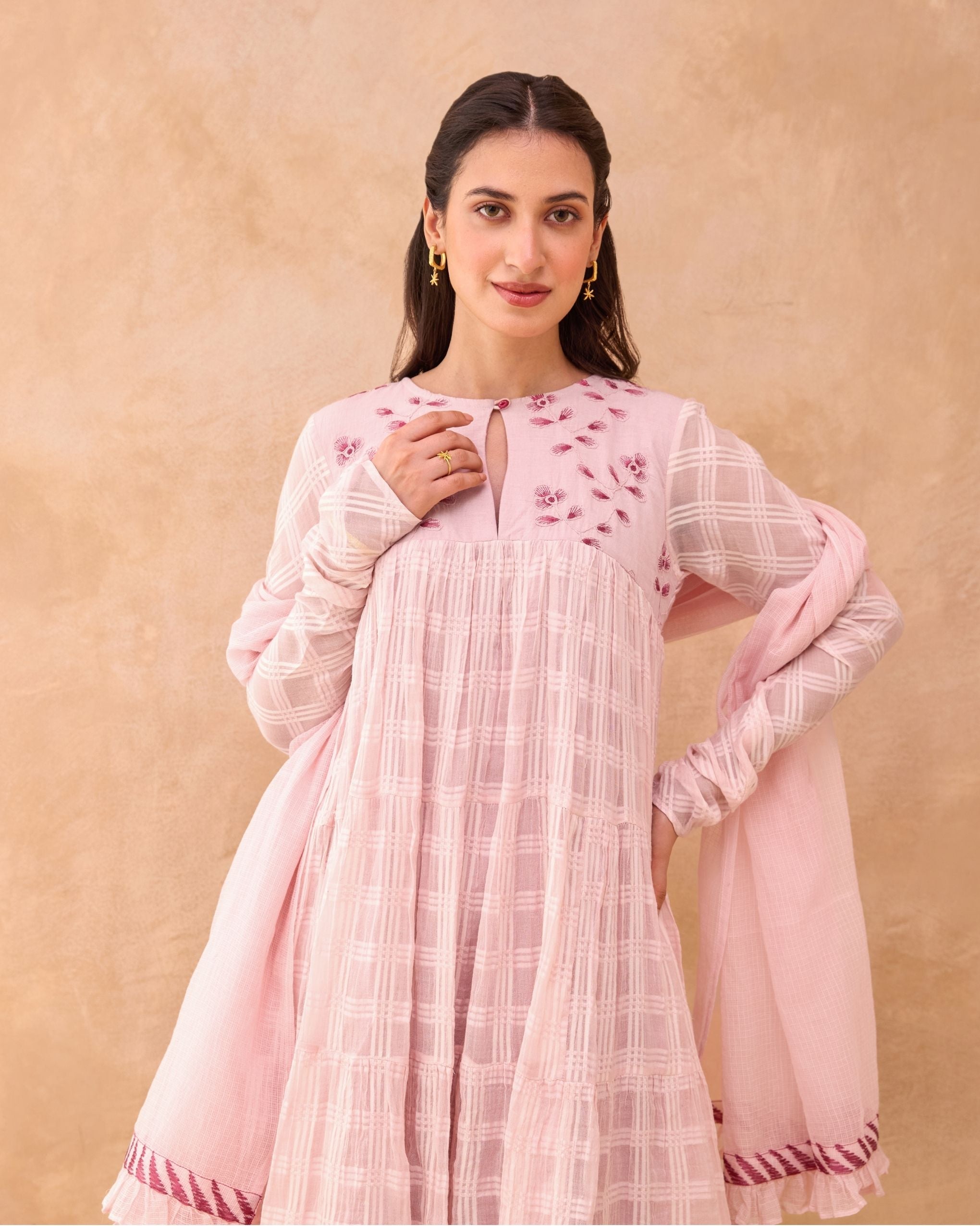 Pink Affair Kurta Set by Taro India with at Kamakhyaa for sustainable fashion