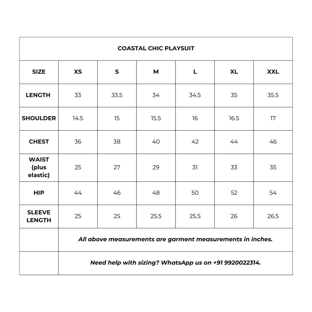 Coastal Chic Playsuit by anushé pirani with Moana, Tops & Shirts, Womenswear at Kamakhyaa for sustainable fashion