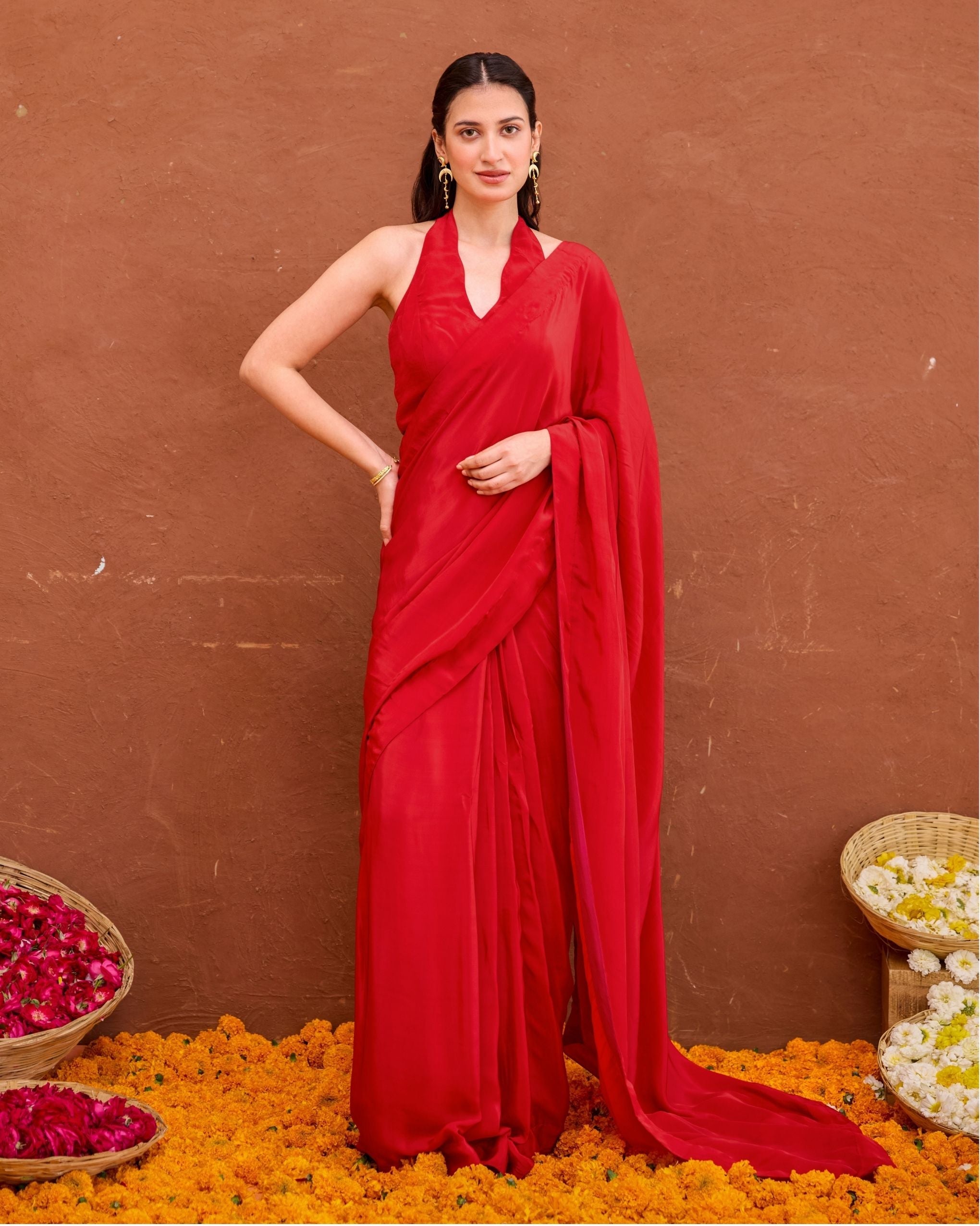 Aarza Saree by Taro with Saundh by Taro at Kamakhyaa India for sustainable fashion