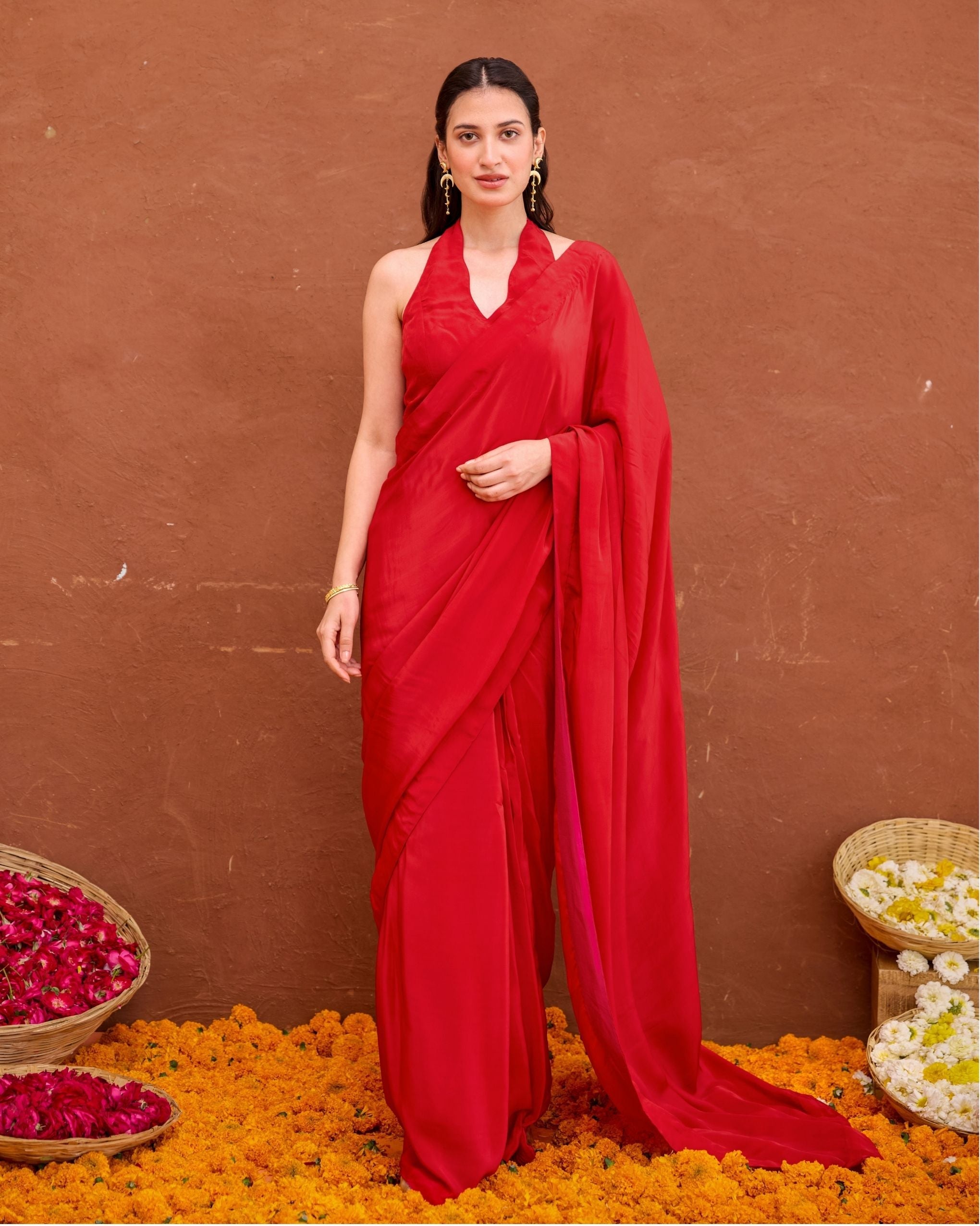Aarza Saree by Taro with Saundh by Taro at Kamakhyaa India for sustainable fashion