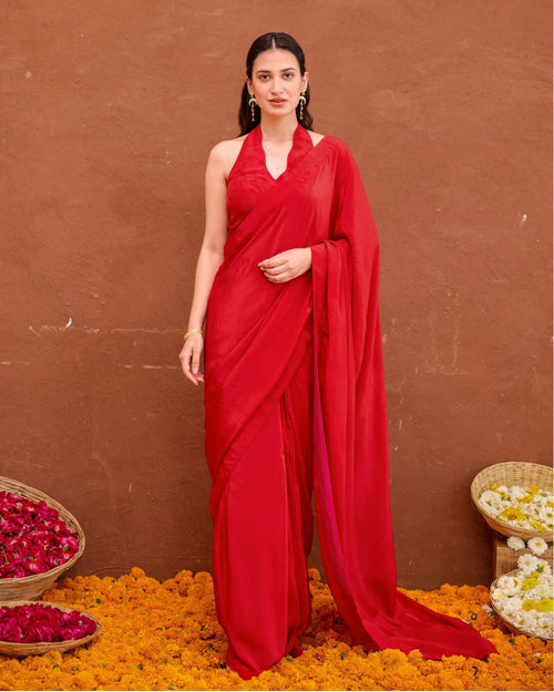 Aarza Saree by Taro with Saundh by Taro at Kamakhyaa India for sustainable fashion