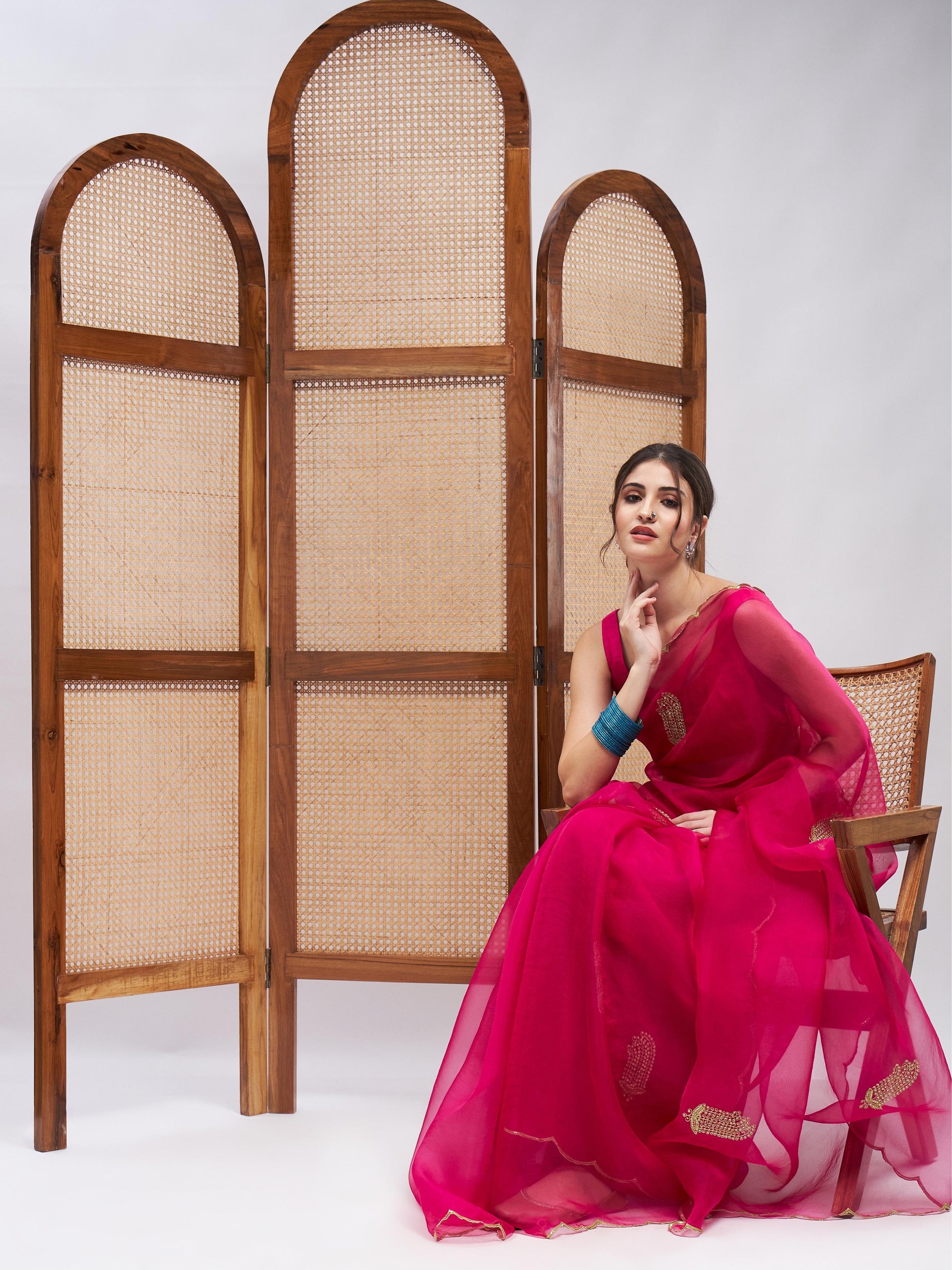 Gulaabo Saree Set by RoohbyRidhimaa with at Kamakhyaa for sustainable fashion