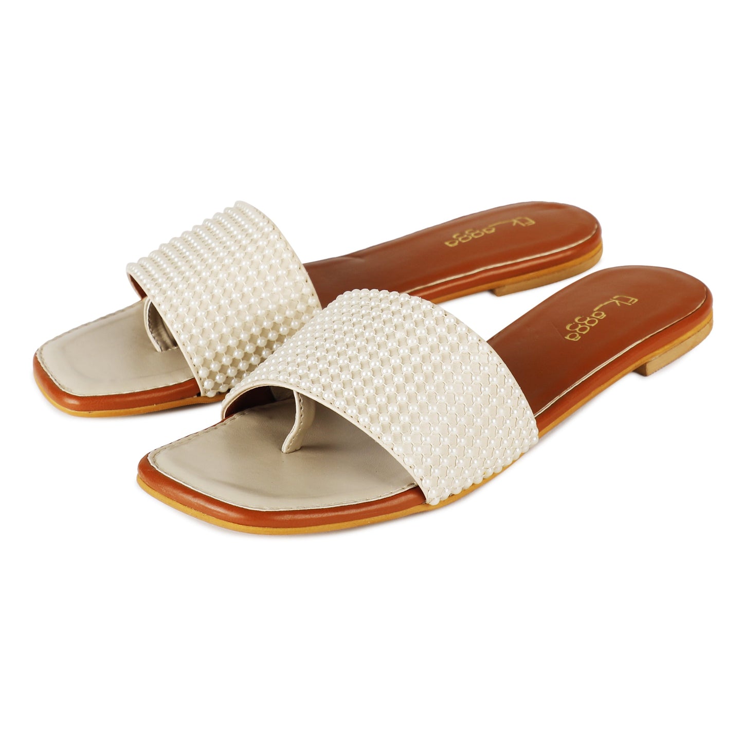 Pearl Flats by Ek Agga with embroidered, Flats, stylish at Kamakhyaa for sustainable fashion