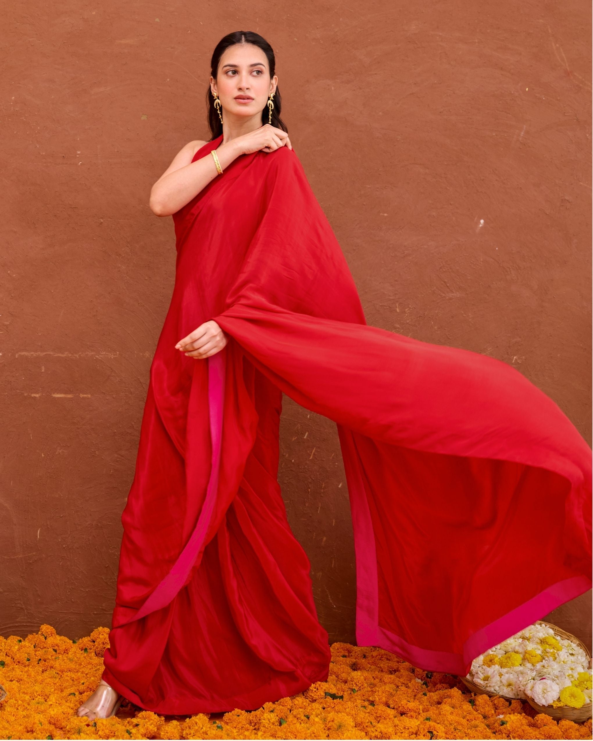 Aarza Saree by Taro with Saundh by Taro at Kamakhyaa India for sustainable fashion