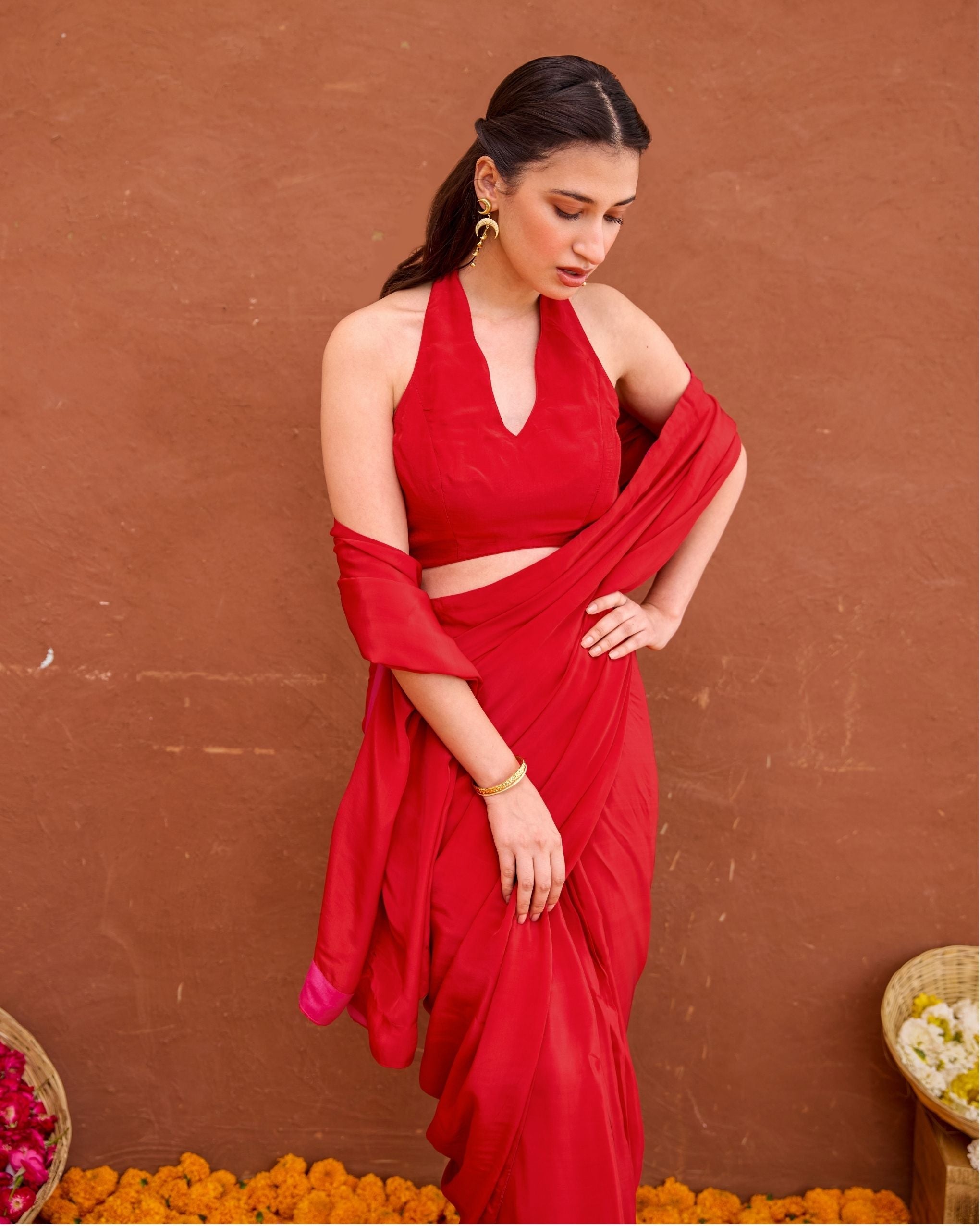 Aarza Saree by Taro with Saundh by Taro at Kamakhyaa India for sustainable fashion