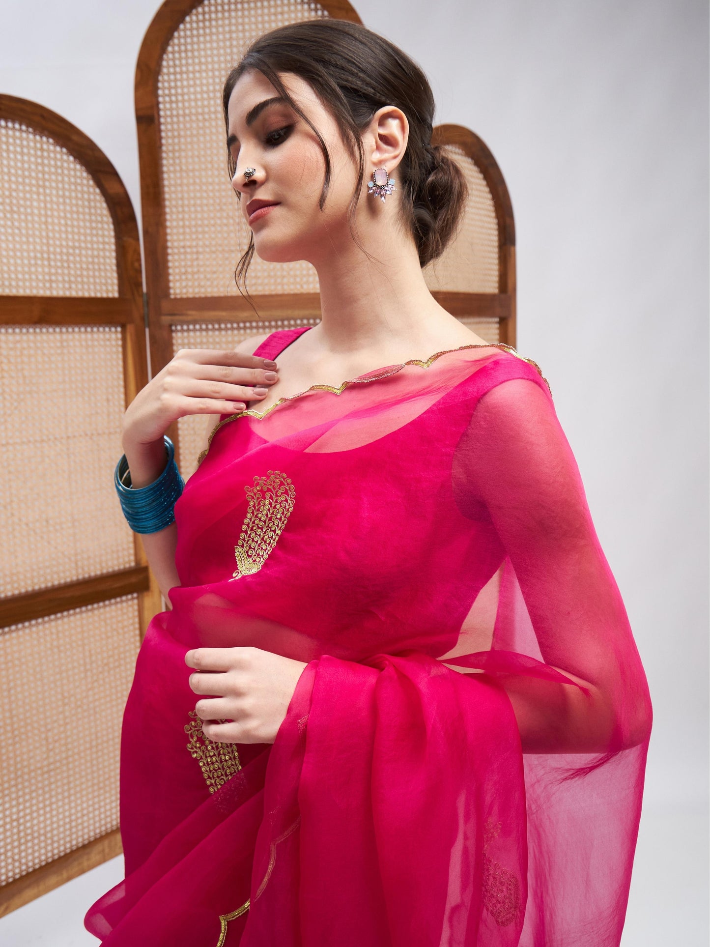 Gulaabo Saree Set by RoohbyRidhimaa with at Kamakhyaa for sustainable fashion