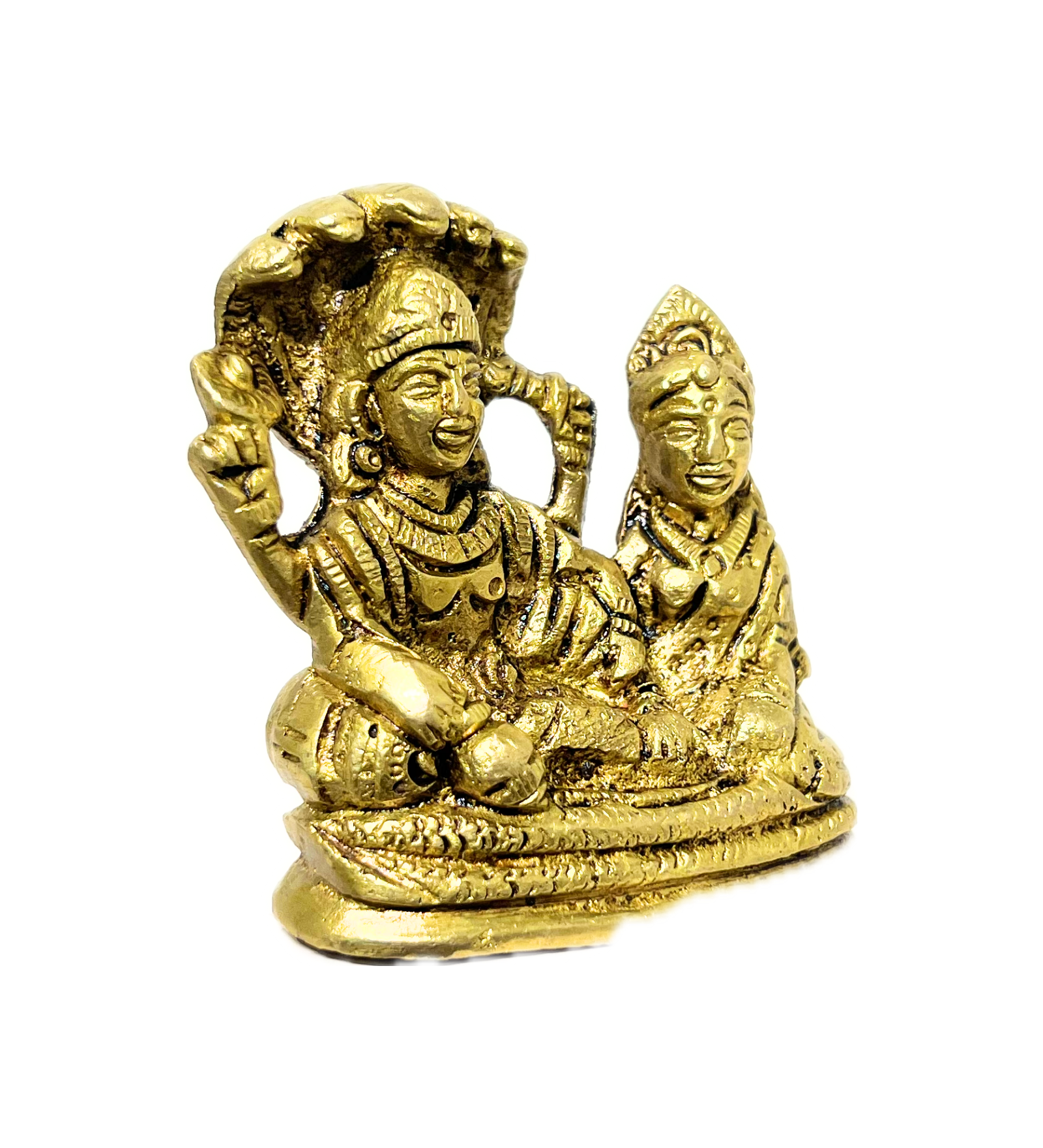 Brass Vishnu Laxmi on Shesh Naag – 100% Pure Brass by Aetherea World with God at Kamakhyaa for sustainable fashion