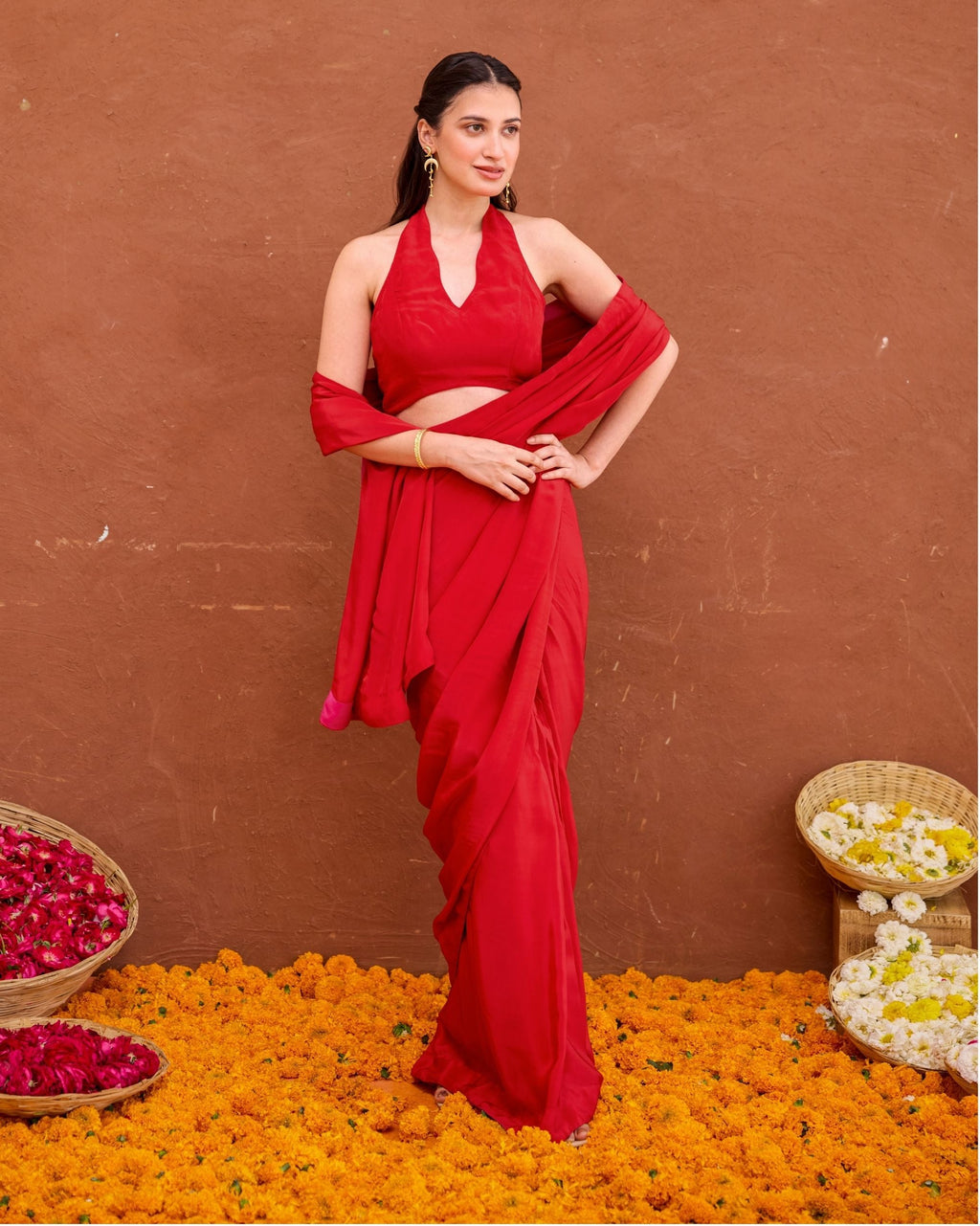 Aarza Saree by Taro with Saundh by Taro at Kamakhyaa India for sustainable fashion
