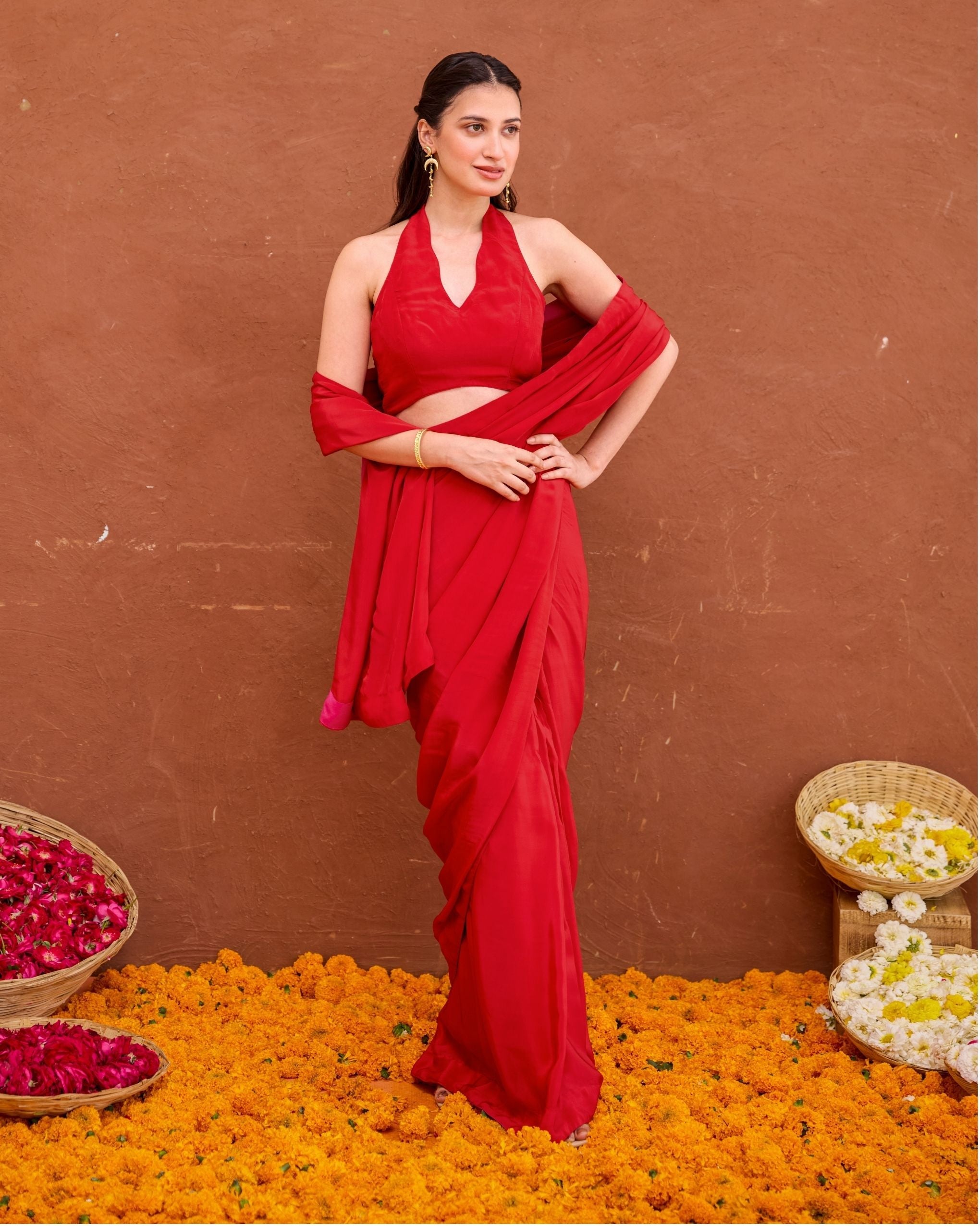Aarza Saree by Taro with Saundh by Taro at Kamakhyaa India for sustainable fashion