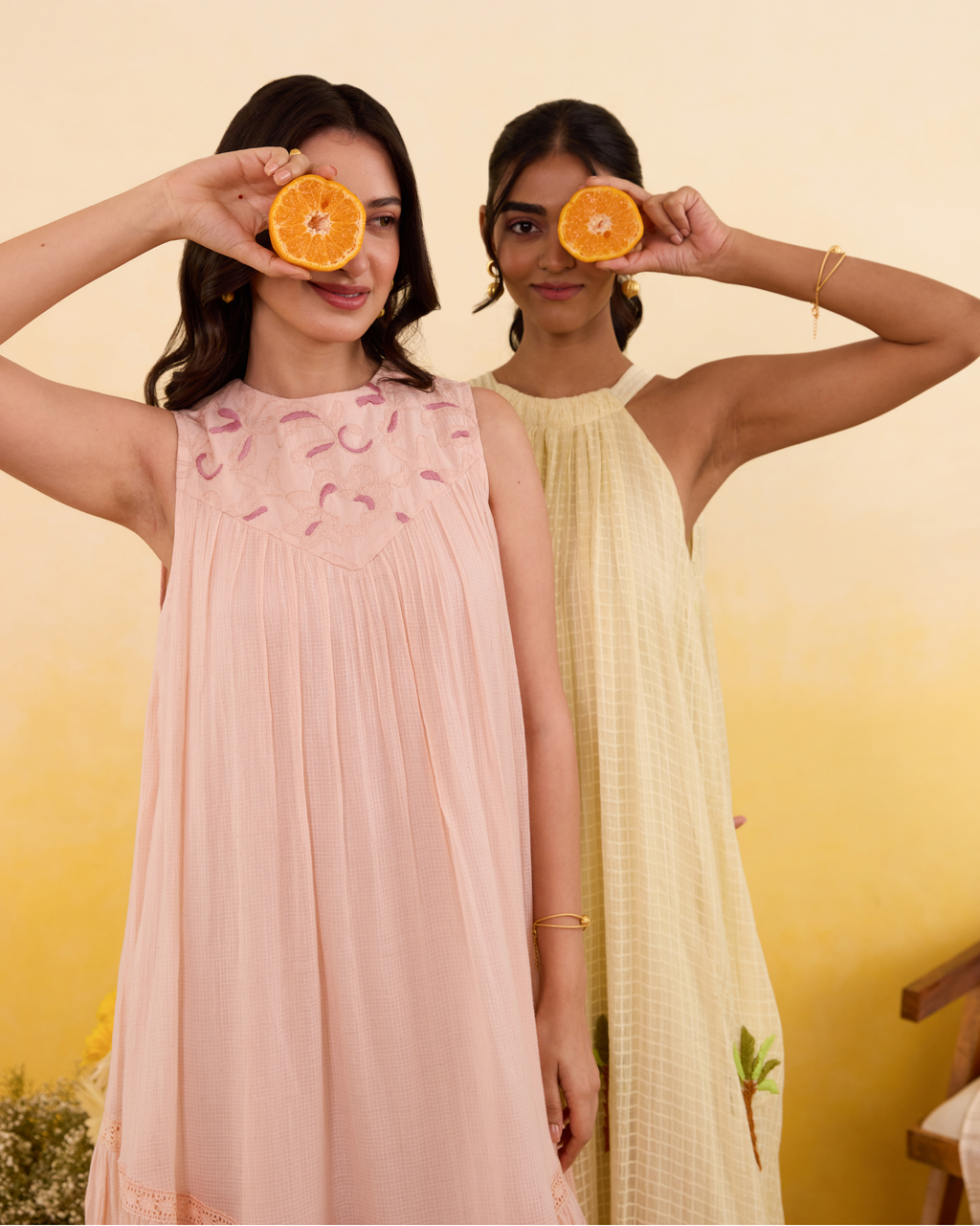 Apricot Bloom Dress by Taro India with at Kamakhyaa for sustainable fashion