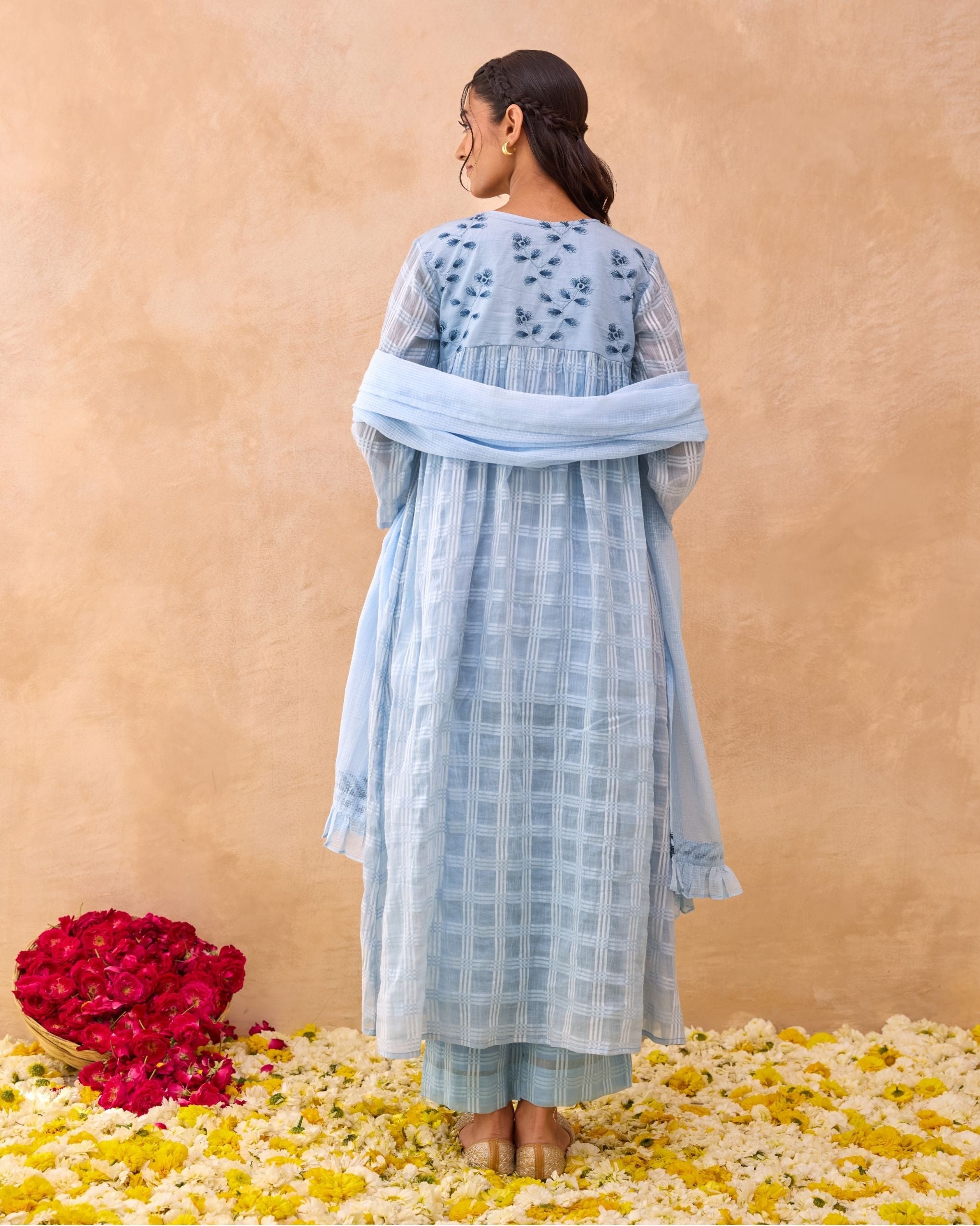Morning Mist Kurta Set by Taro India with at Kamakhyaa for sustainable fashion
