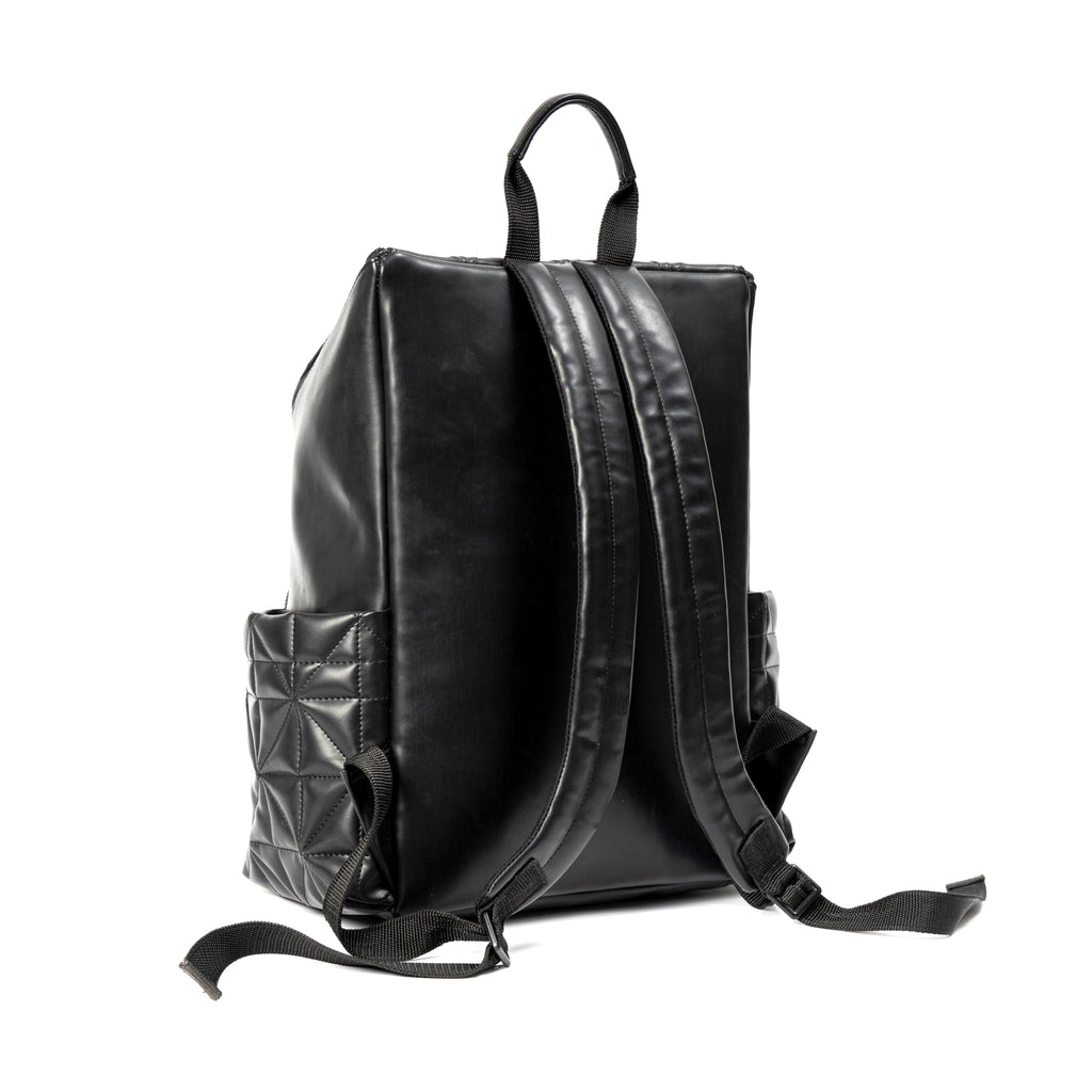 Elm Black Vegan Leather Backpack by Green Hermitage with SS25 at Kamakhyaa for sustainable fashion