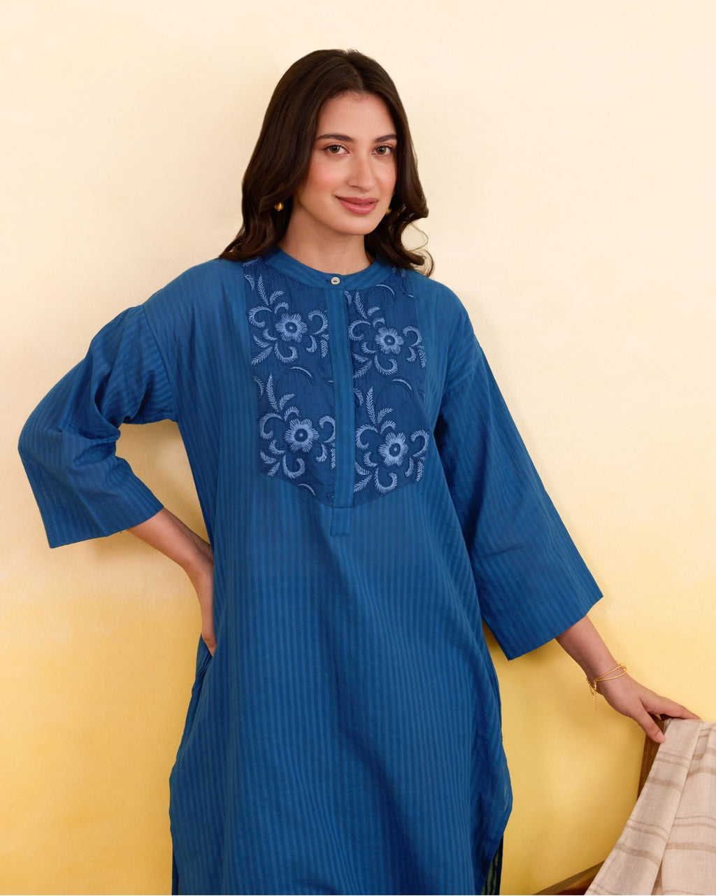 Blueberry Bloom Co-ord by Taro India with at Kamakhyaa for sustainable fashion