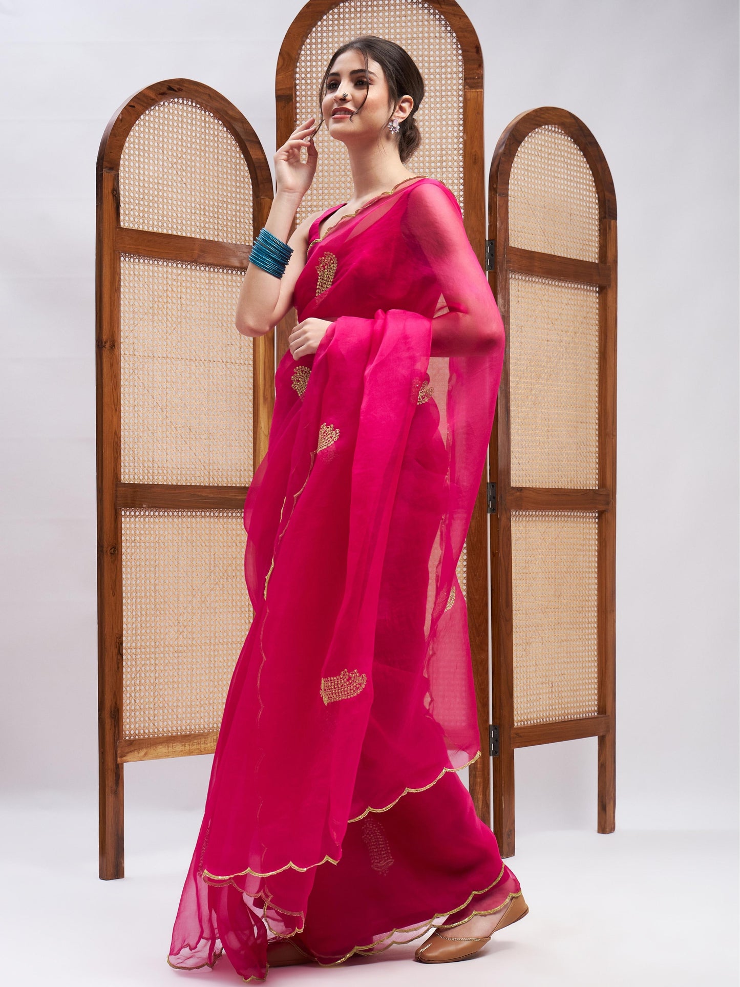 Gulaabo Saree Set by RoohbyRidhimaa with at Kamakhyaa for sustainable fashion