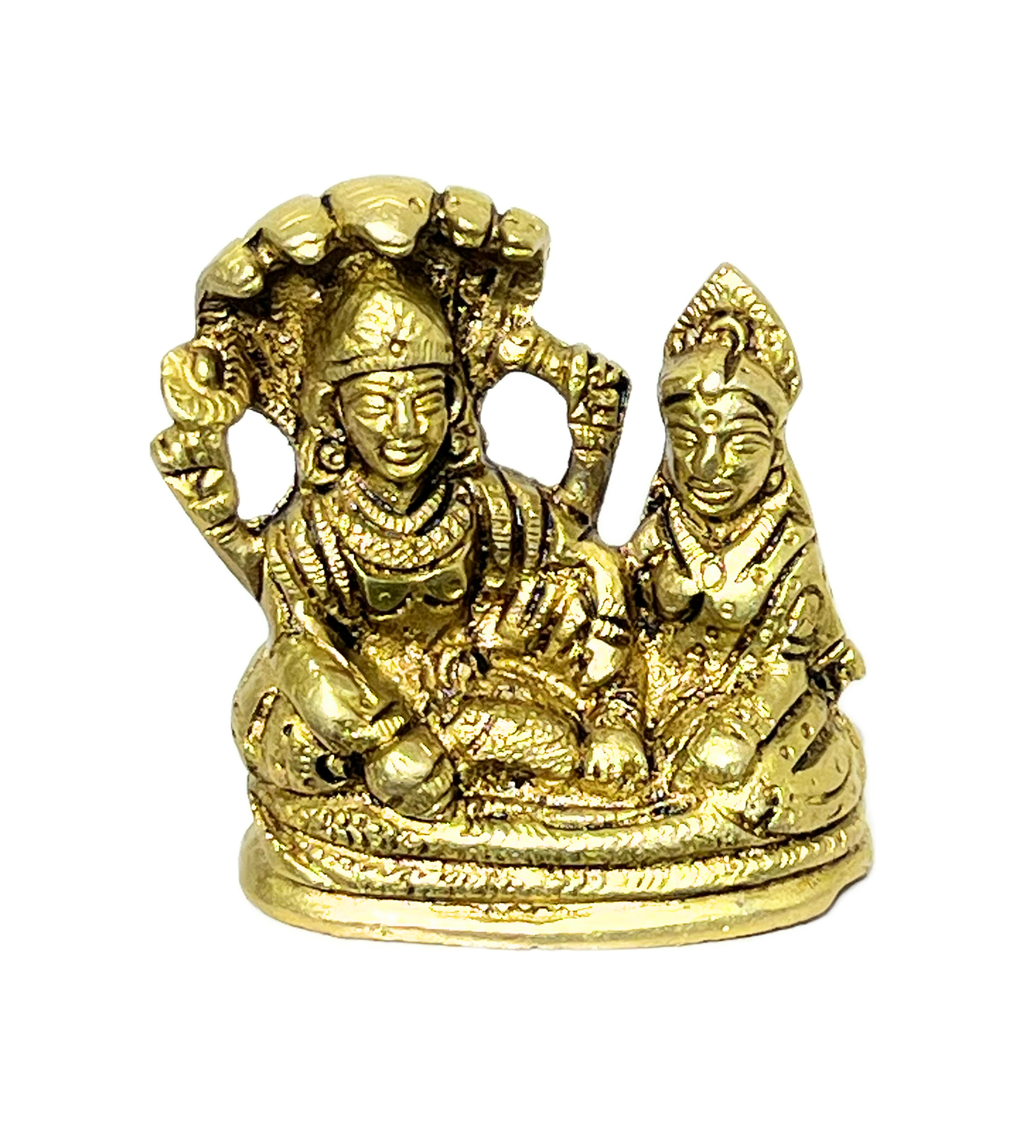 Brass Vishnu Laxmi on Shesh Naag – 100% Pure Brass by Aetherea World with God at Kamakhyaa for sustainable fashion