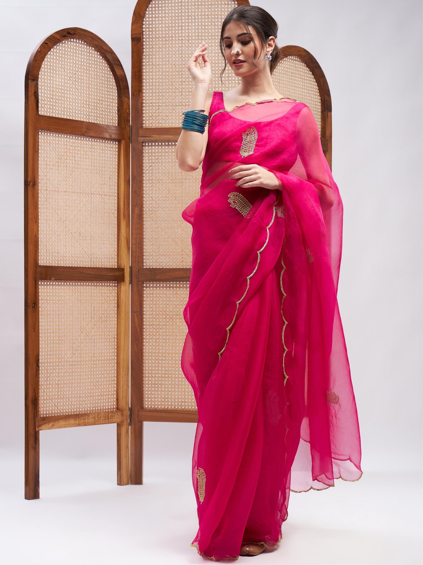 Gulaabo Saree Set by RoohbyRidhimaa with at Kamakhyaa for sustainable fashion