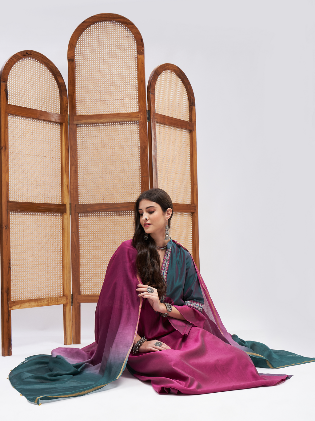 Aftab Kurta Set by RoohbyRidhimaa with Large, Medium, Small, X-Large, X-Small at Kamakhyaa for sustainable fashion