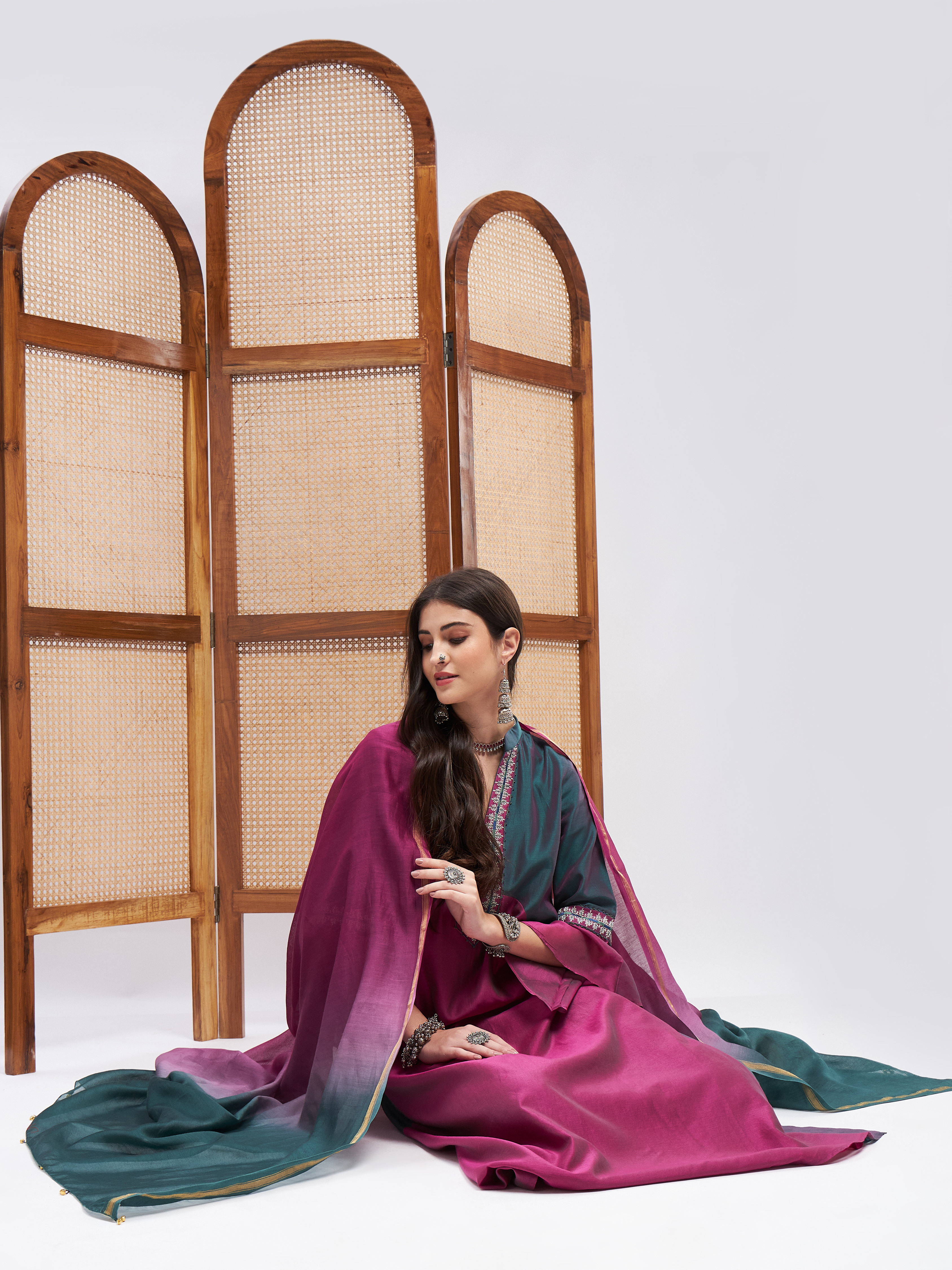 Aftab Kurta Set by RoohbyRidhimaa with Large, Medium, Small, X-Large, X-Small at Kamakhyaa for sustainable fashion