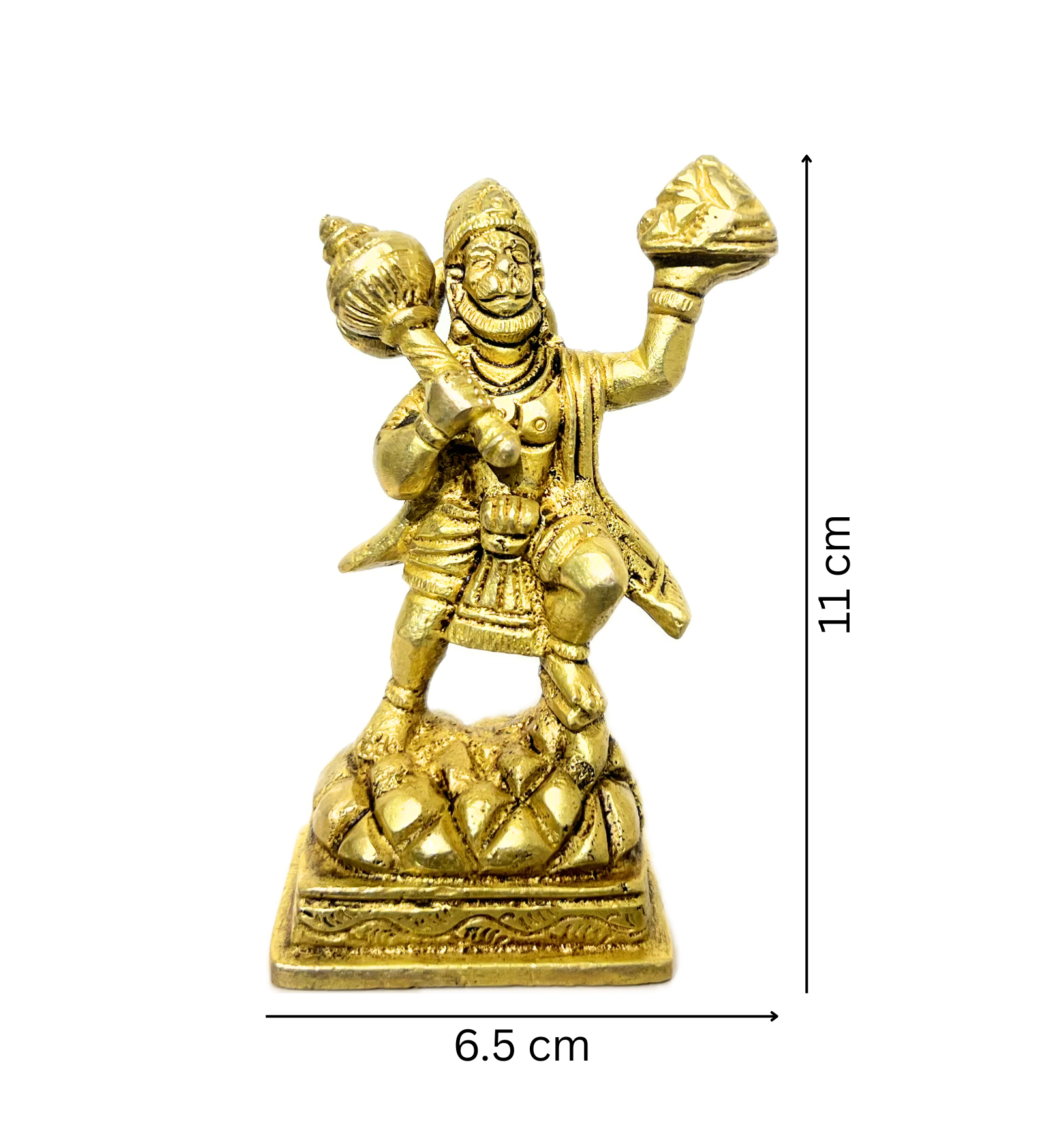 Standing Hanuman Idol – 100% Pure Brass by Aetherea World with God at Kamakhyaa for sustainable fashion