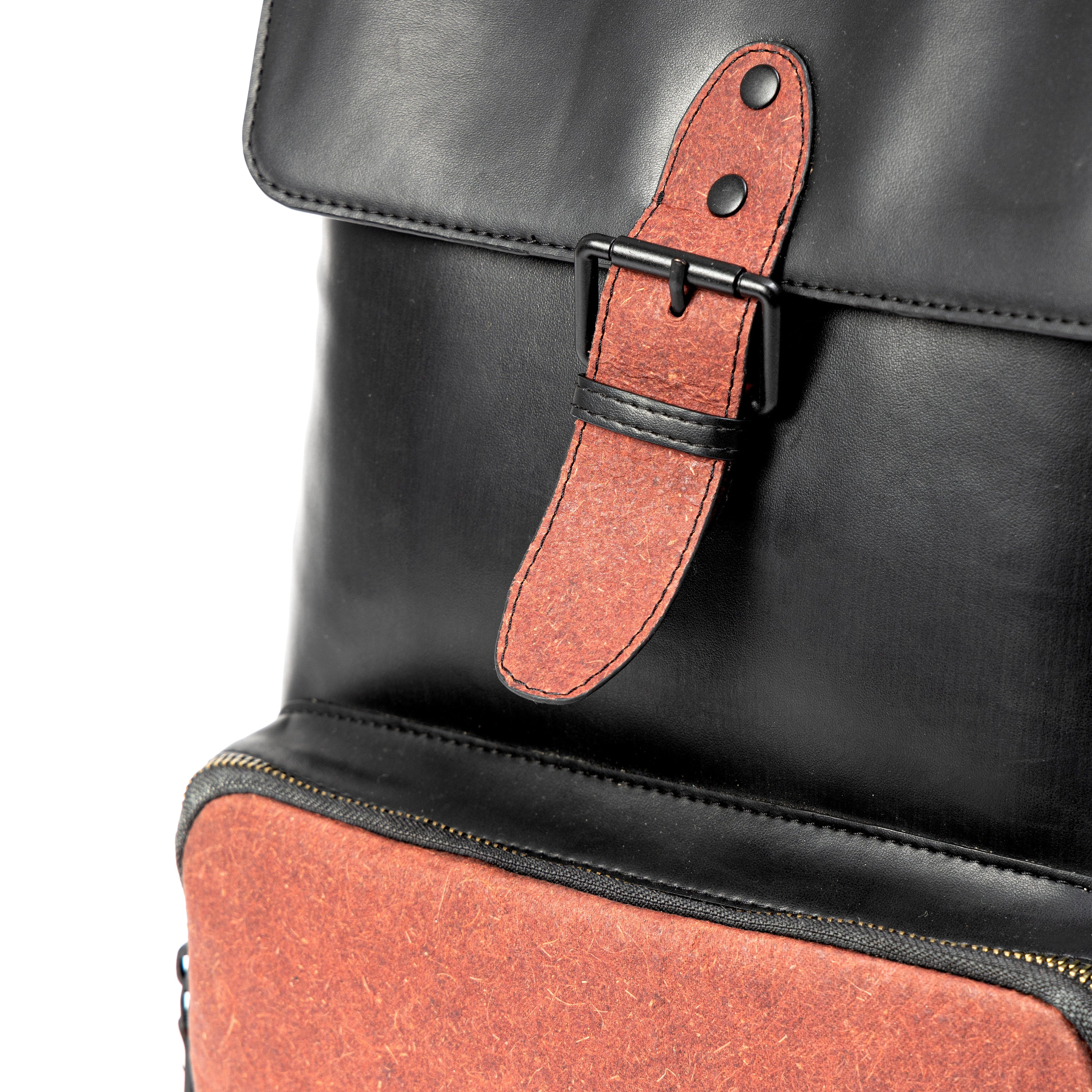 Arden Vegan Leather Backpack - Black by Green Hermitage with SS25 at Kamakhyaa for sustainable fashion