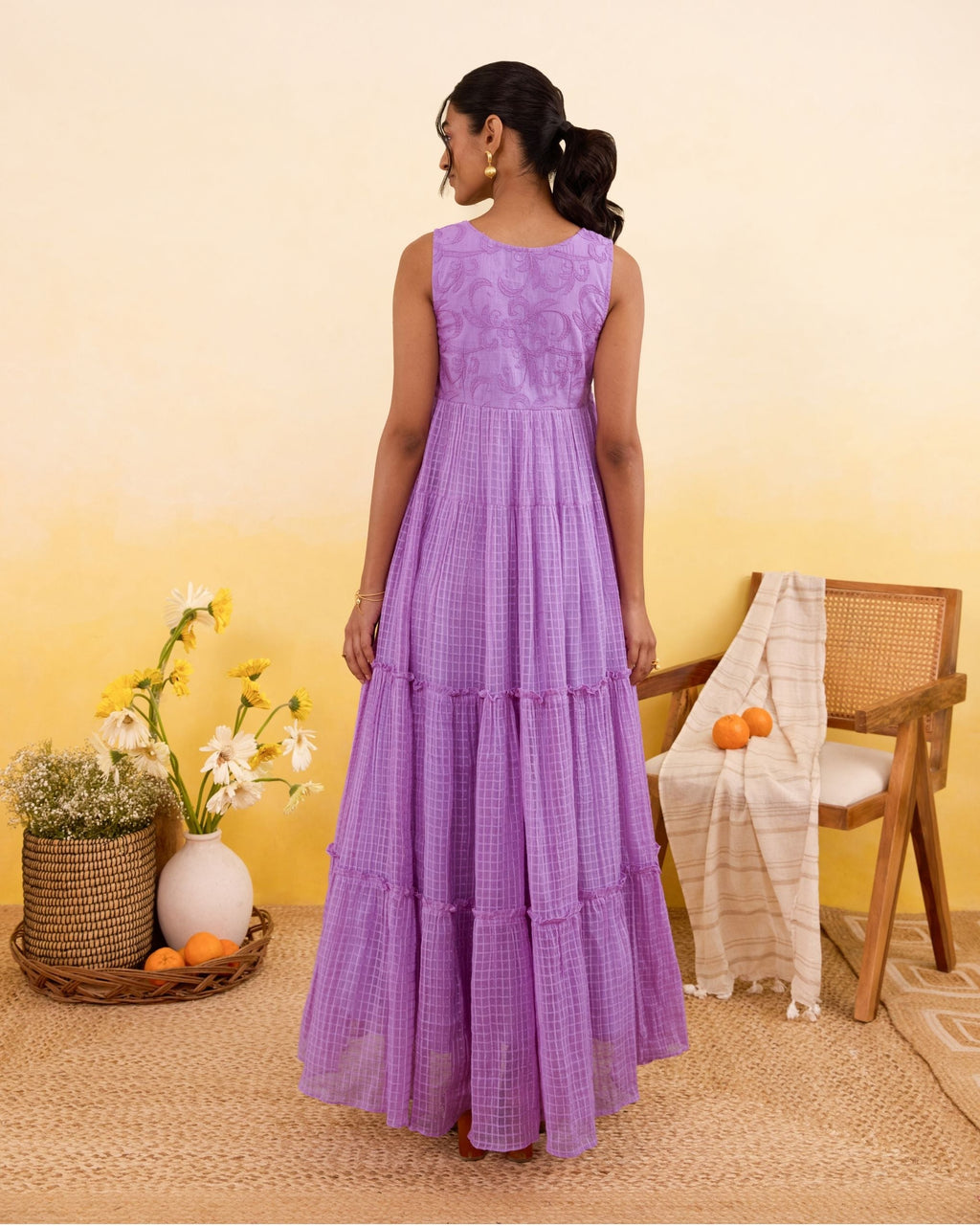Lilac Breeze Dress by Taro India with at Kamakhyaa for sustainable fashion