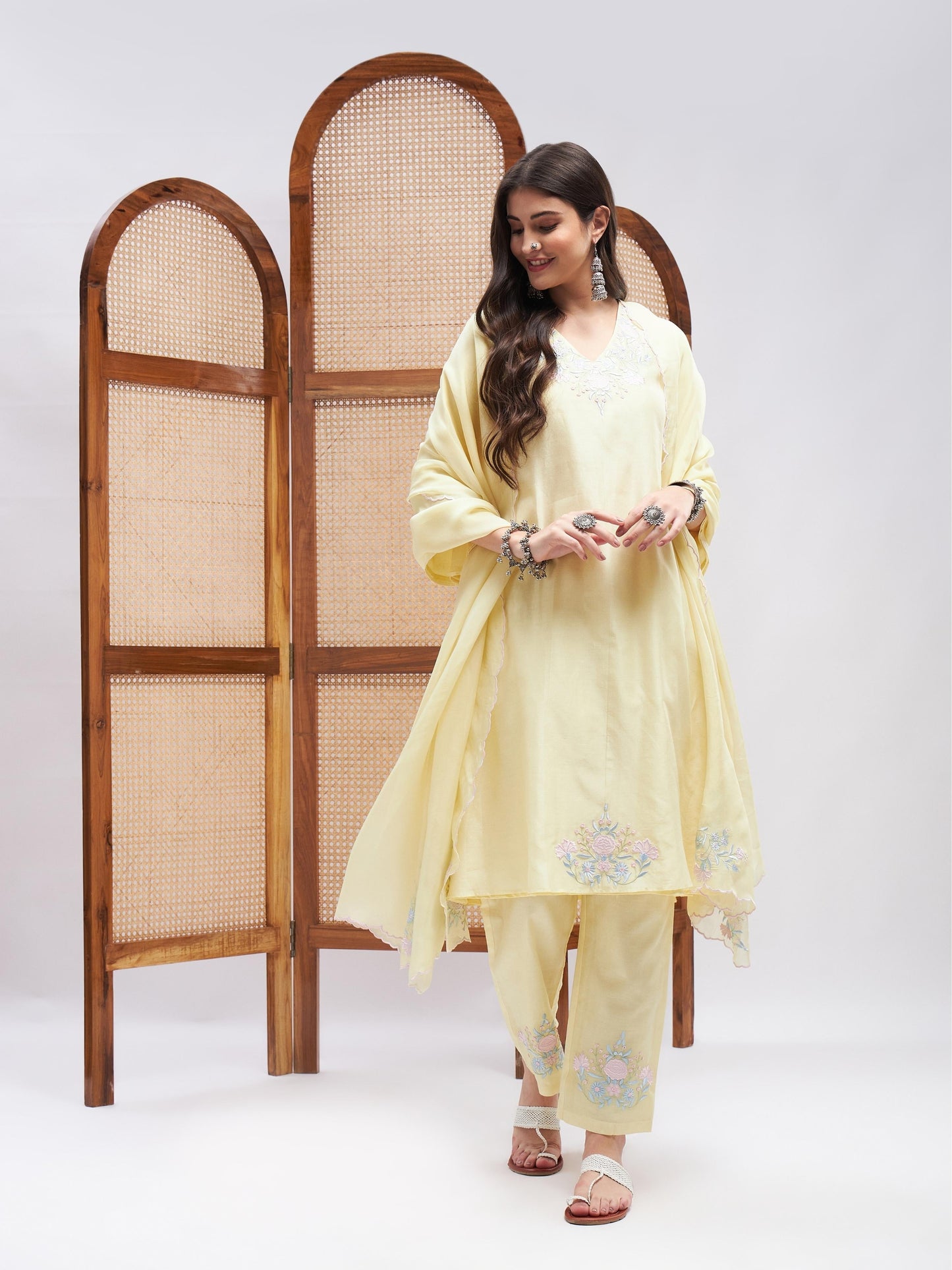 Humdam Kurta Set by RoohbyRidhimaa with Large, Medium, Small, X-Large, X-Small at Kamakhyaa for sustainable fashion