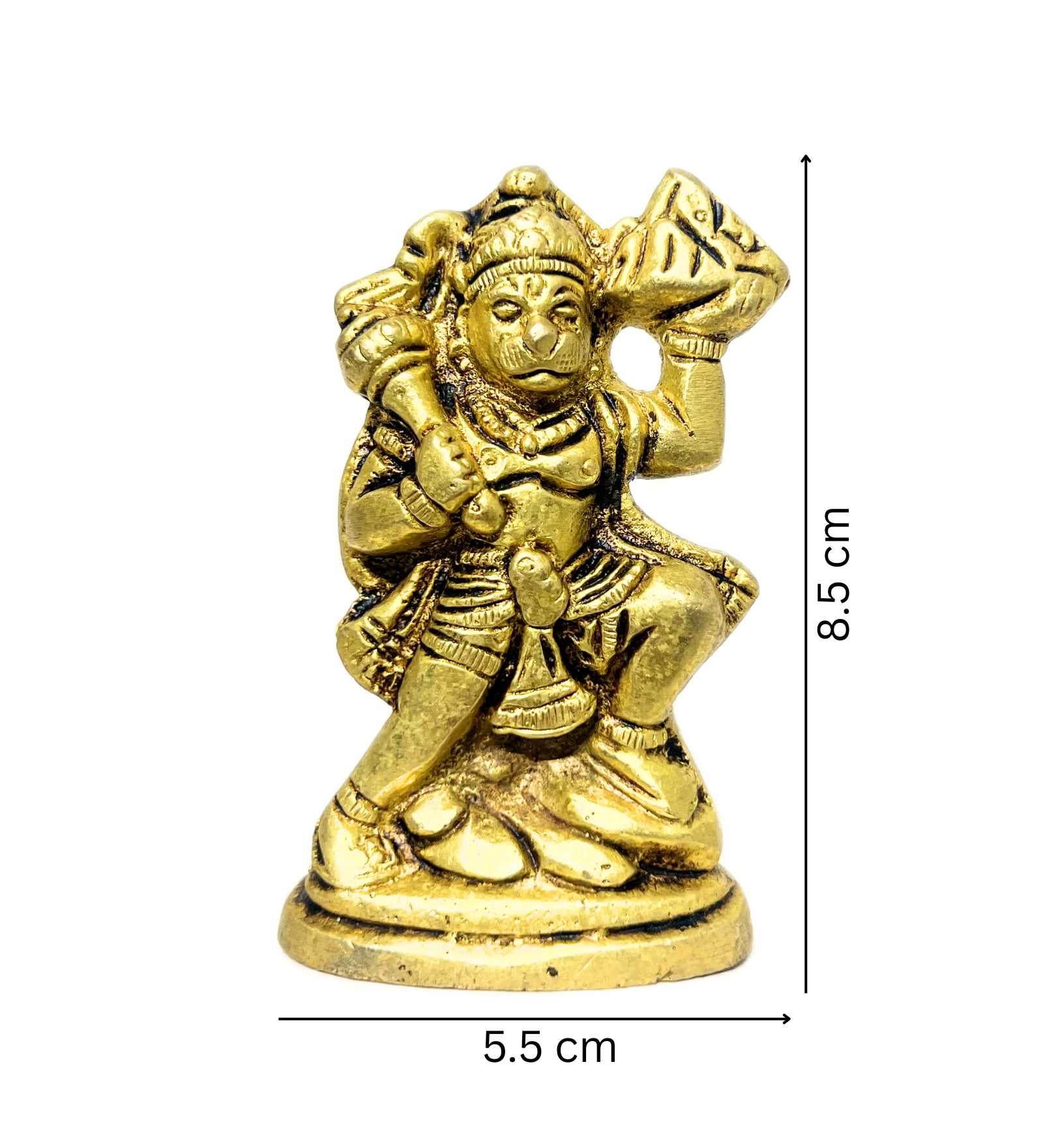 Standing Hanuman Idol Small– 100% Pure Brass by Aetherea World with God at Kamakhyaa for sustainable fashion