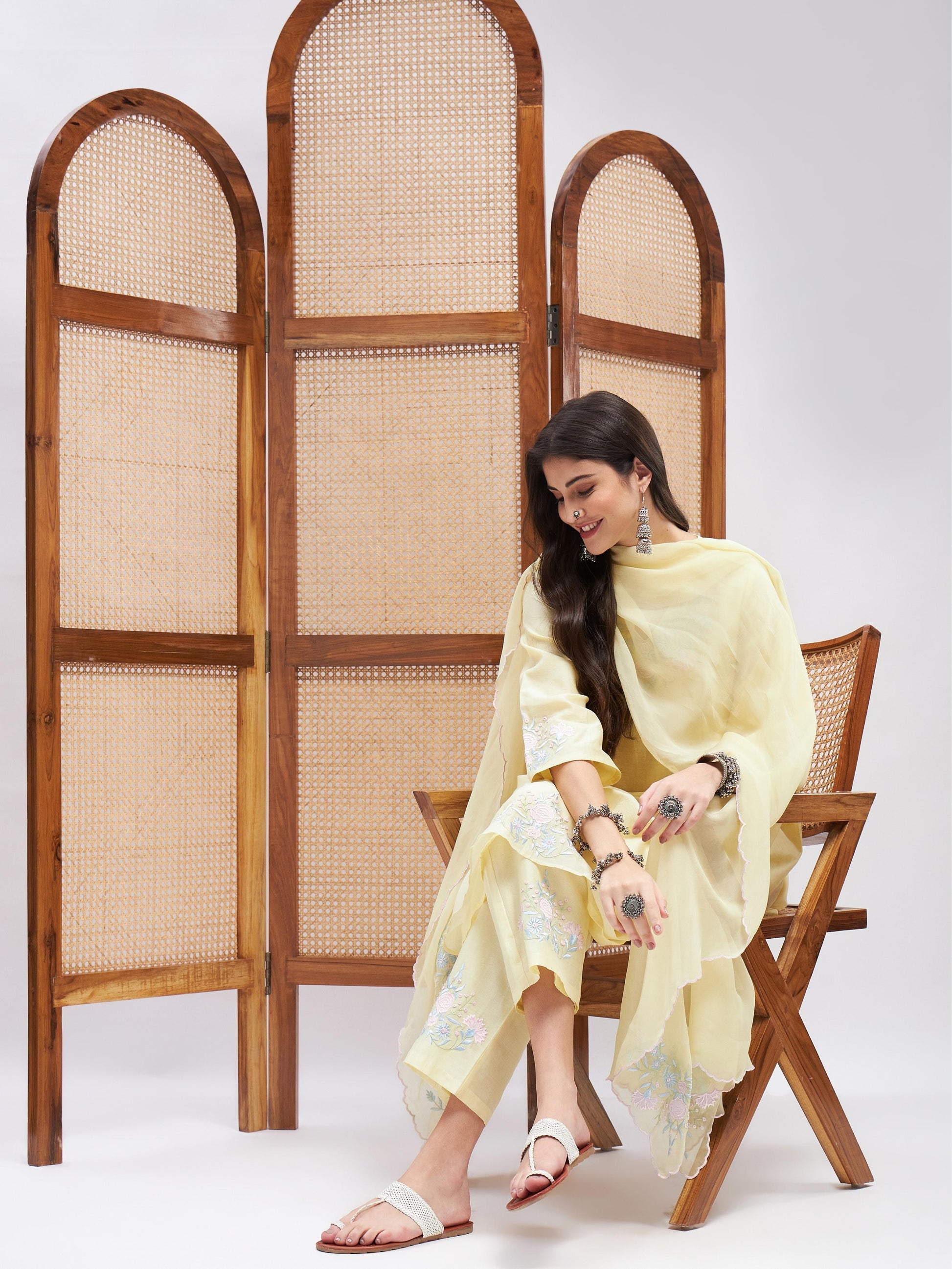 Humdam Kurta Set by RoohbyRidhimaa with Large, Medium, Small, X-Large, X-Small at Kamakhyaa for sustainable fashion