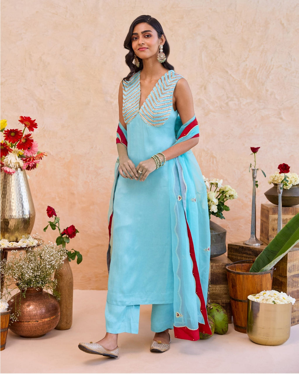 Vaidehi Kurta Set by Taro with Jashn-E-Taro - The Trousseau Edit by Taro at Kamakhyaa India for sustainable fashion