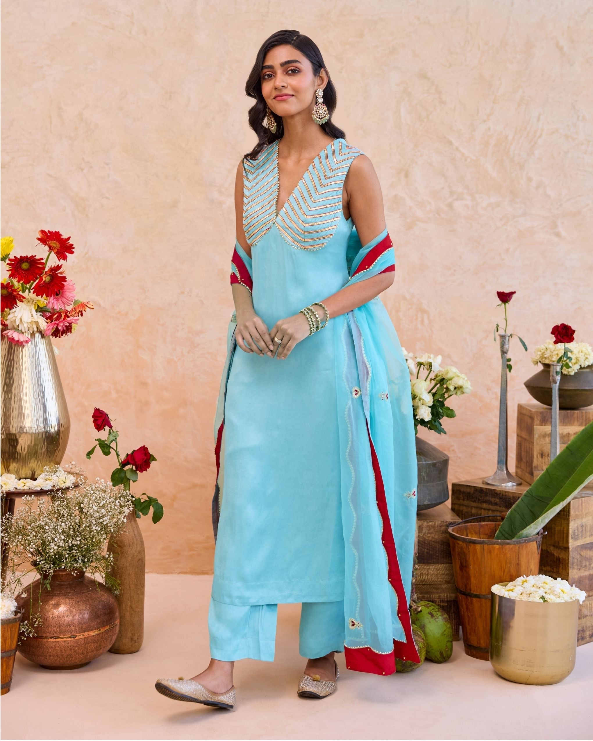 Vaidehi Kurta Set by Taro with Jashn-E-Taro - The Trousseau Edit by Taro at Kamakhyaa India for sustainable fashion