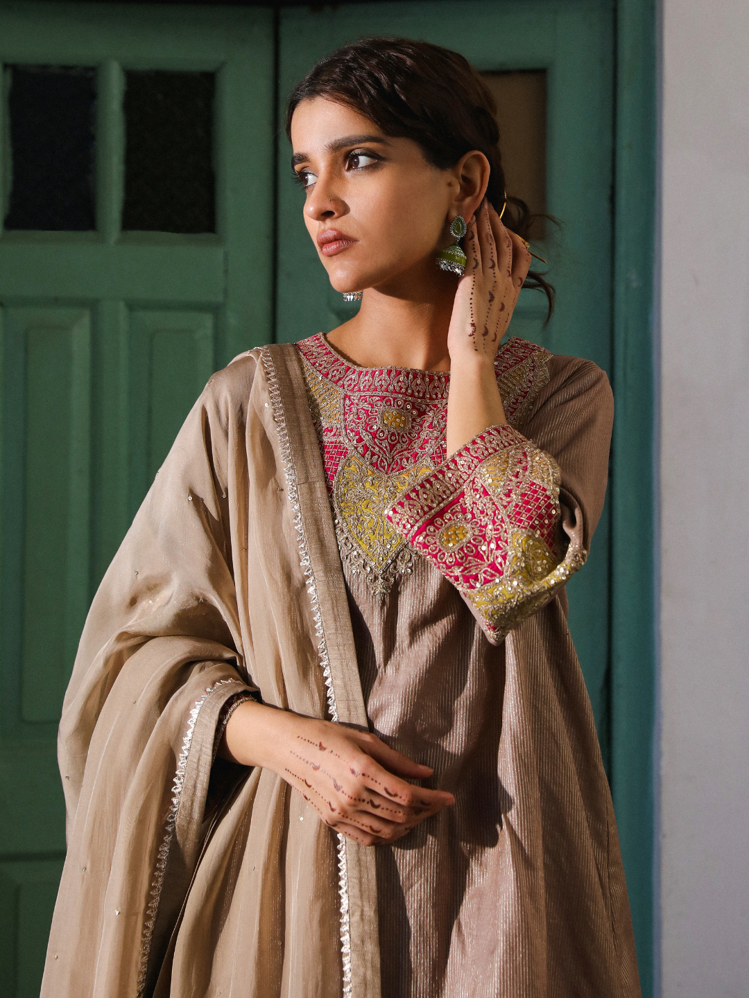Ahiliyaa Kurta Set by RoohbyRidhimaa with Large, Medium, Small, X-Large, X-Small at Kamakhyaa for sustainable fashion