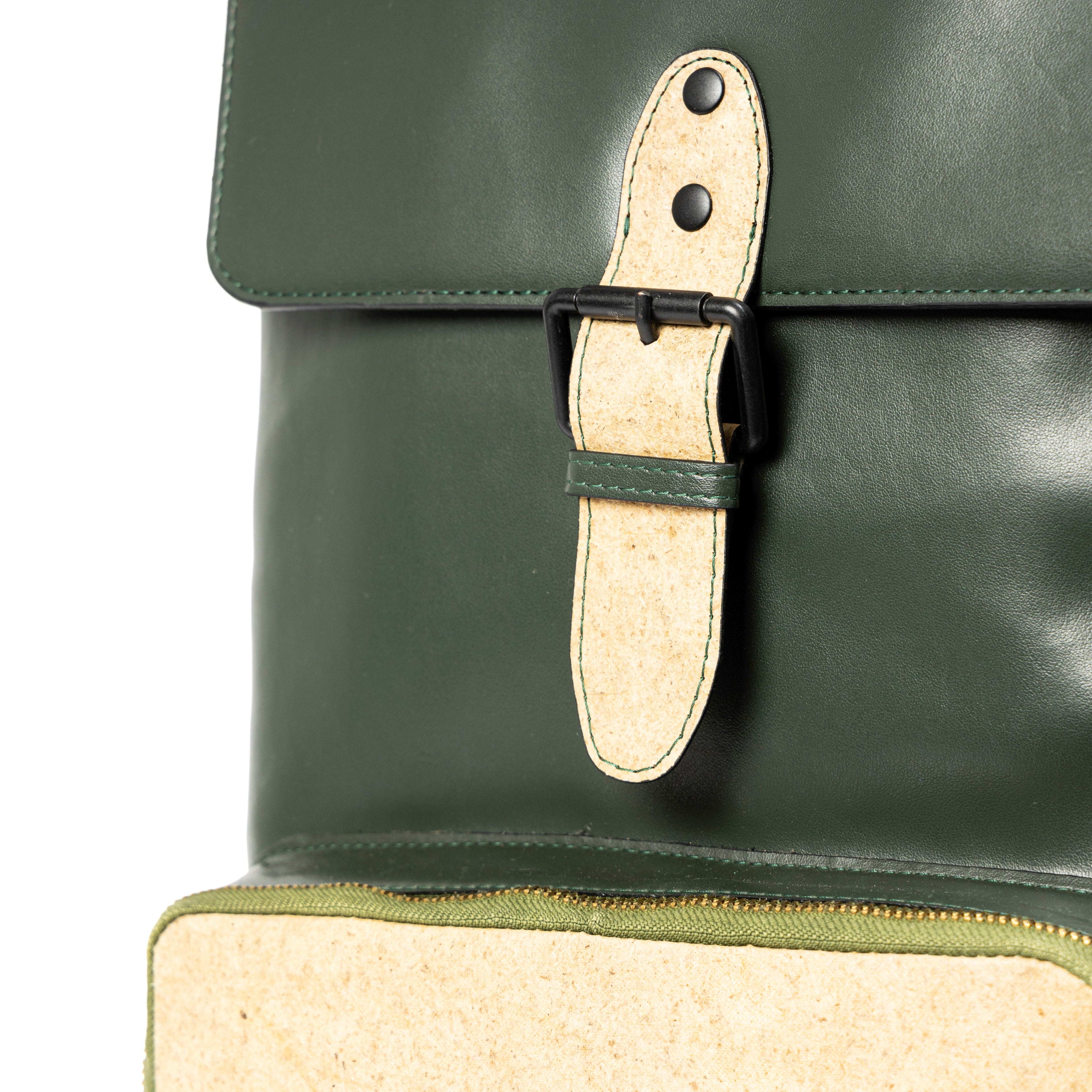 Arden Vegan Leather Backpack - Green by Green Hermitage with SS25 at Kamakhyaa for sustainable fashion