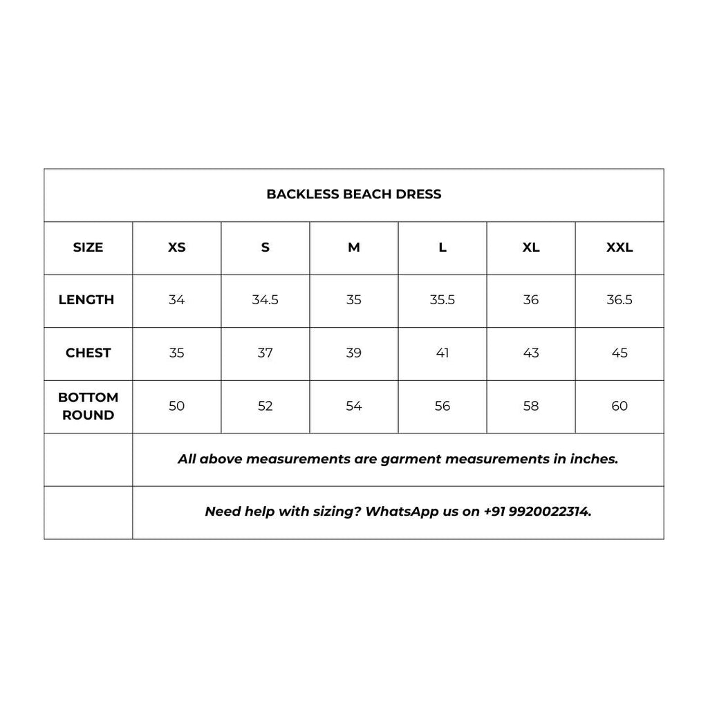 Backless Beach Dress by anushé pirani with Dresses, Moana, Womenswear at Kamakhyaa for sustainable fashion