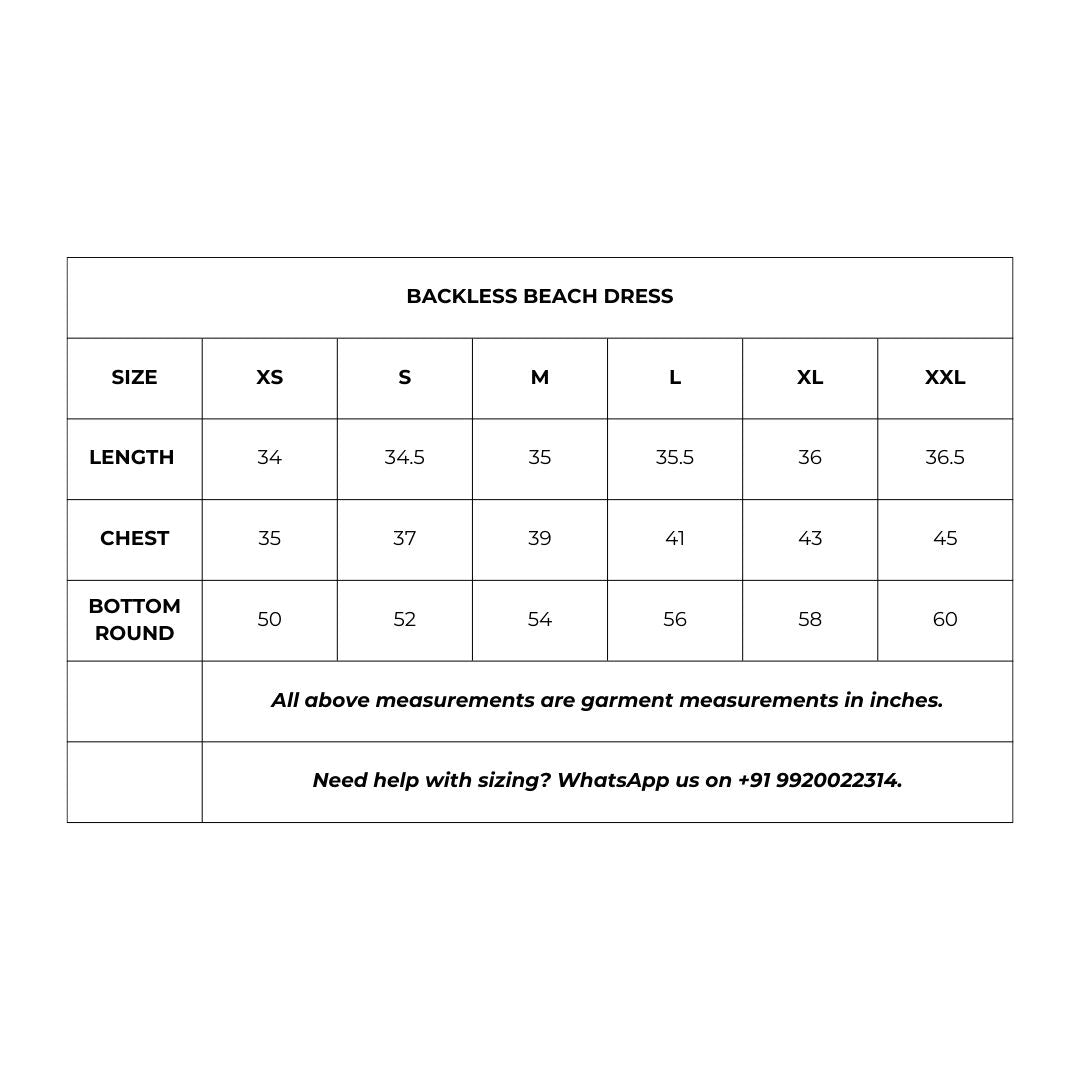 Backless Beach Dress by anushé pirani with Dresses, Moana, Womenswear at Kamakhyaa for sustainable fashion