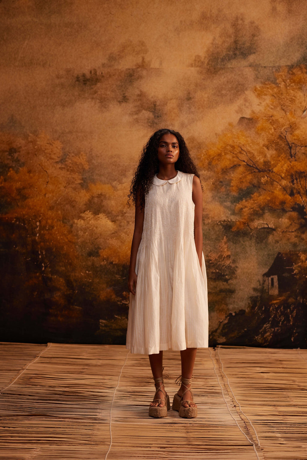 Shibui Stripe Ruching Dress by My Store with Dress at Kamakhyaa for sustainable fashion